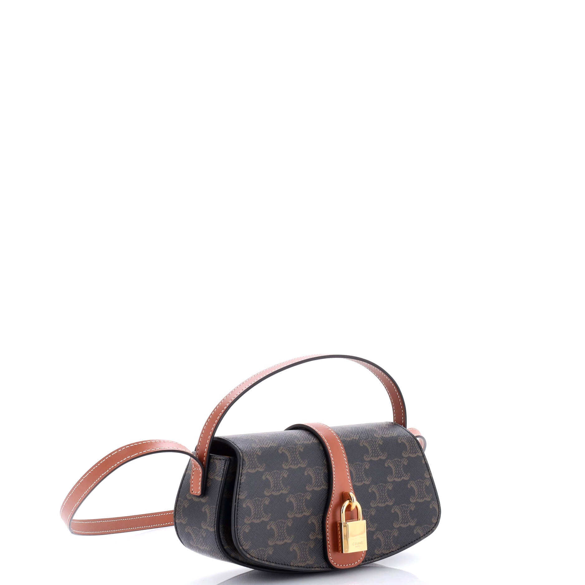 Tabou Clutch with Strap Triomphe Coated Canvas