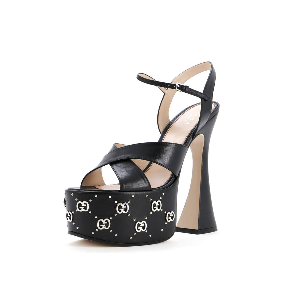 Women's Janaya GG Studded Platform Sandals Leather