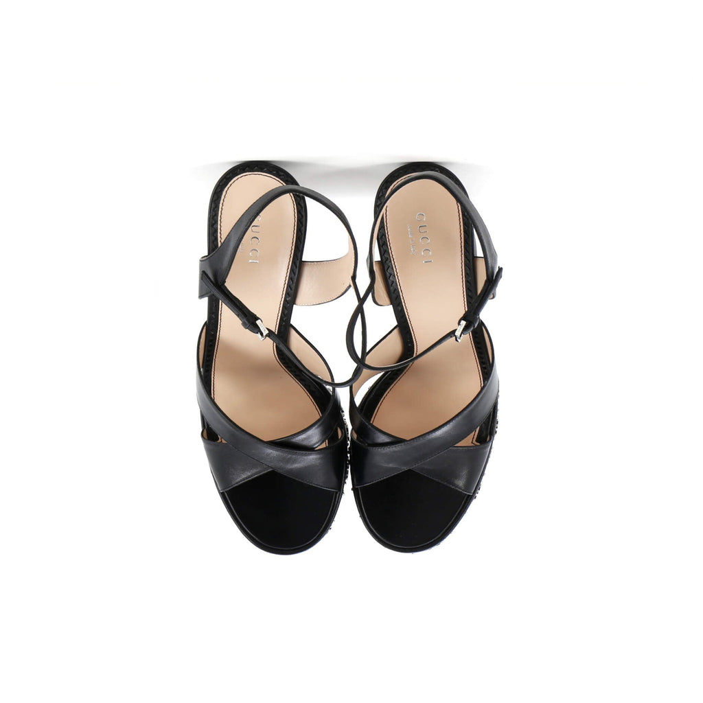 Women's Janaya GG Studded Platform Sandals Leather