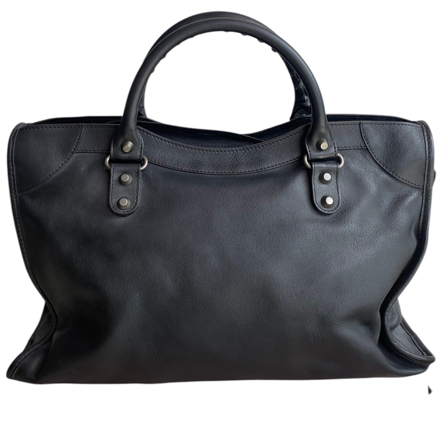 Balenciaga Black Leather City Bag