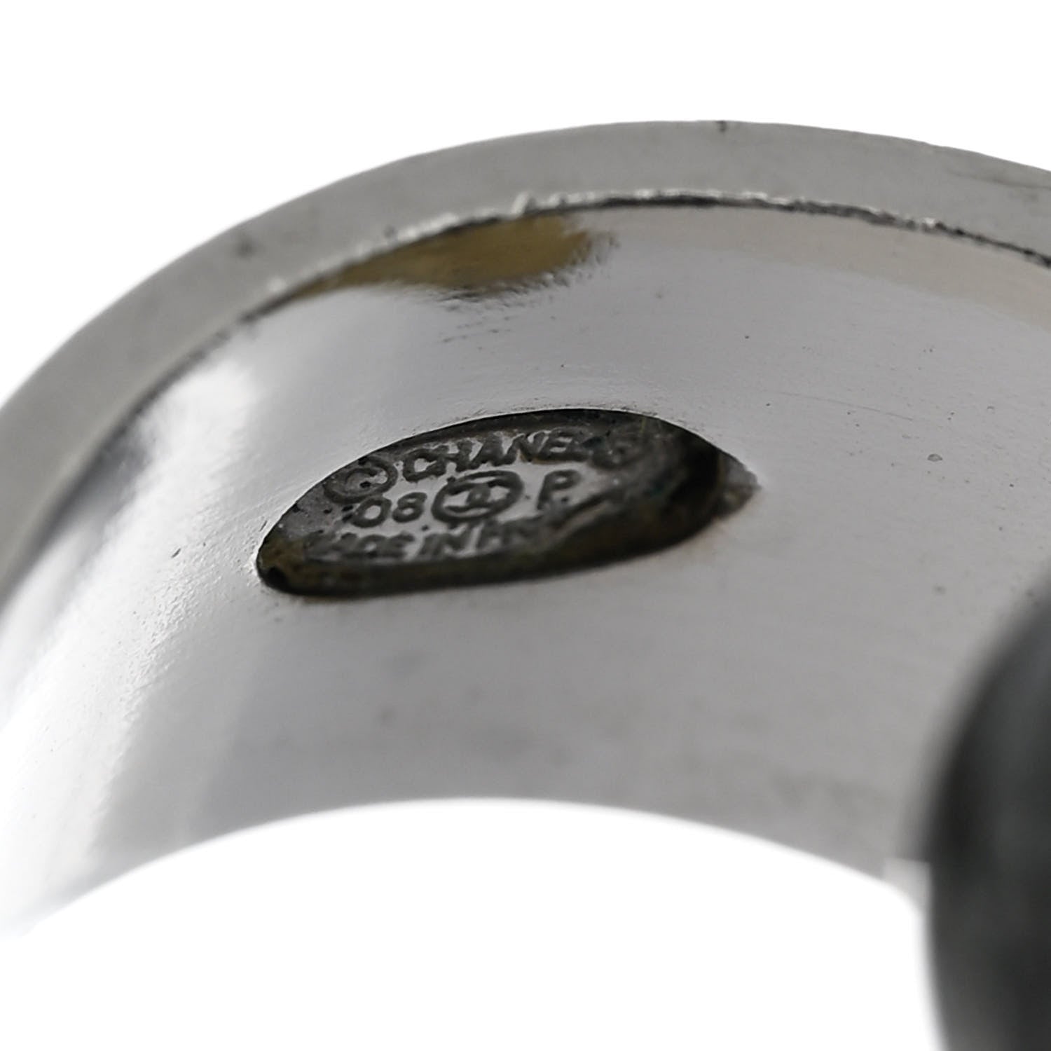Ruthenium Beaded CC Star Ring 6.25