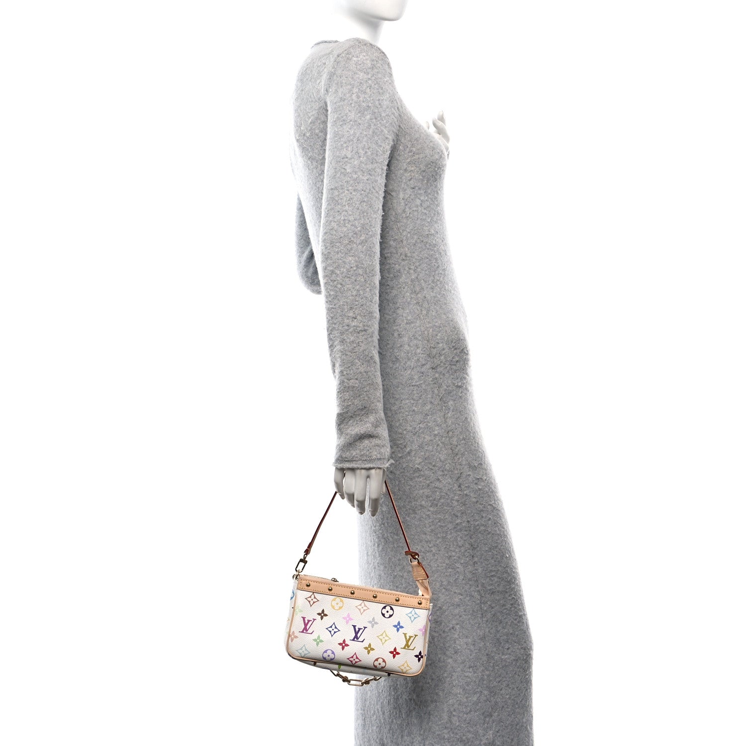 LV X TM Monogram Multicolor Pochette Accessories White