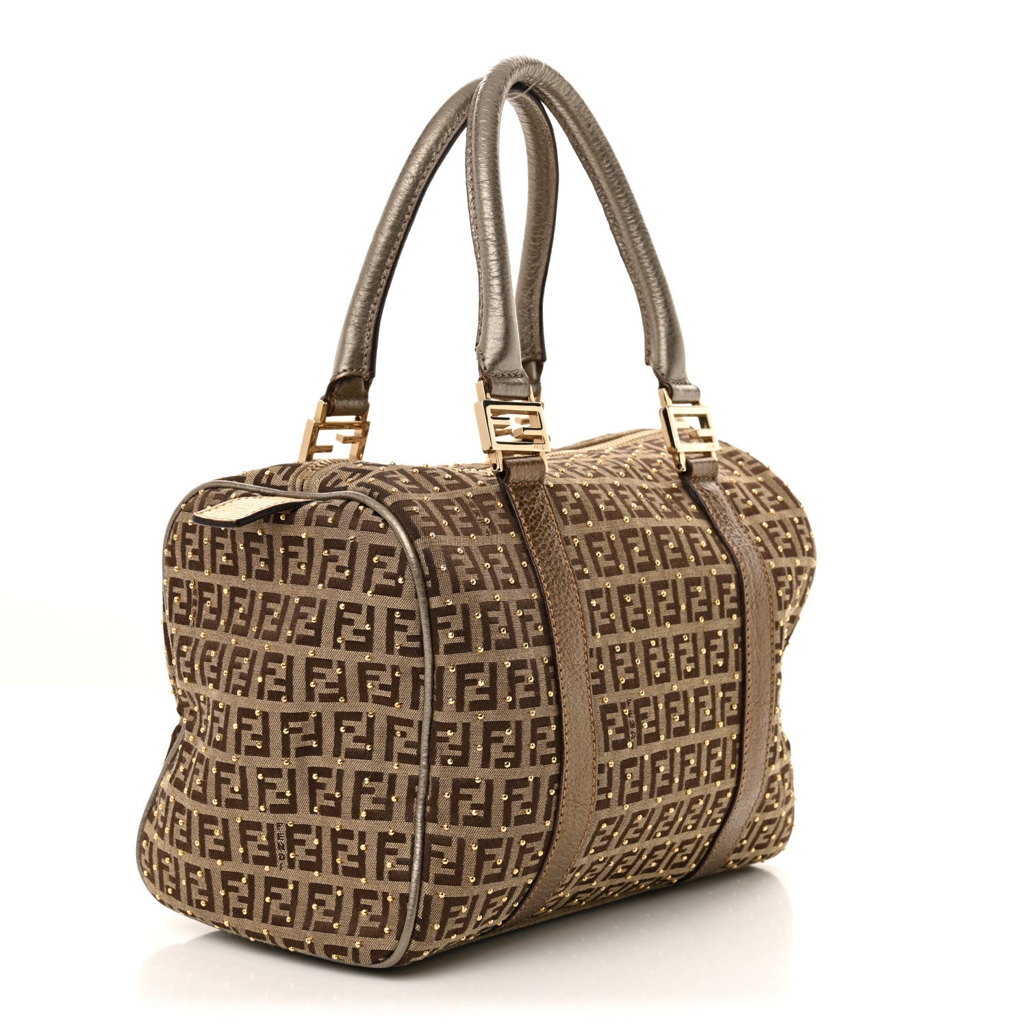 Zucchino Spalmati Studded Boston Mogano Panna Bruciato