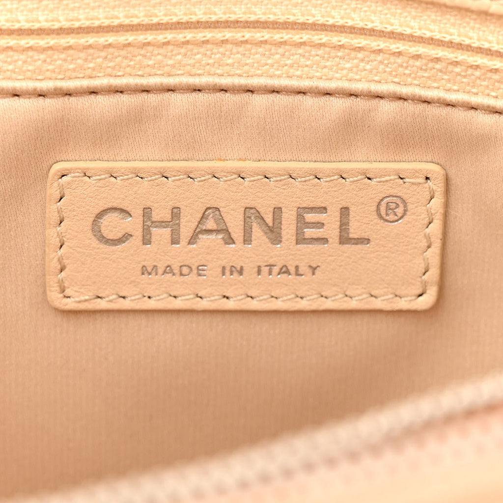 Caviar Quilted Grand Shopping Tote GST Beige