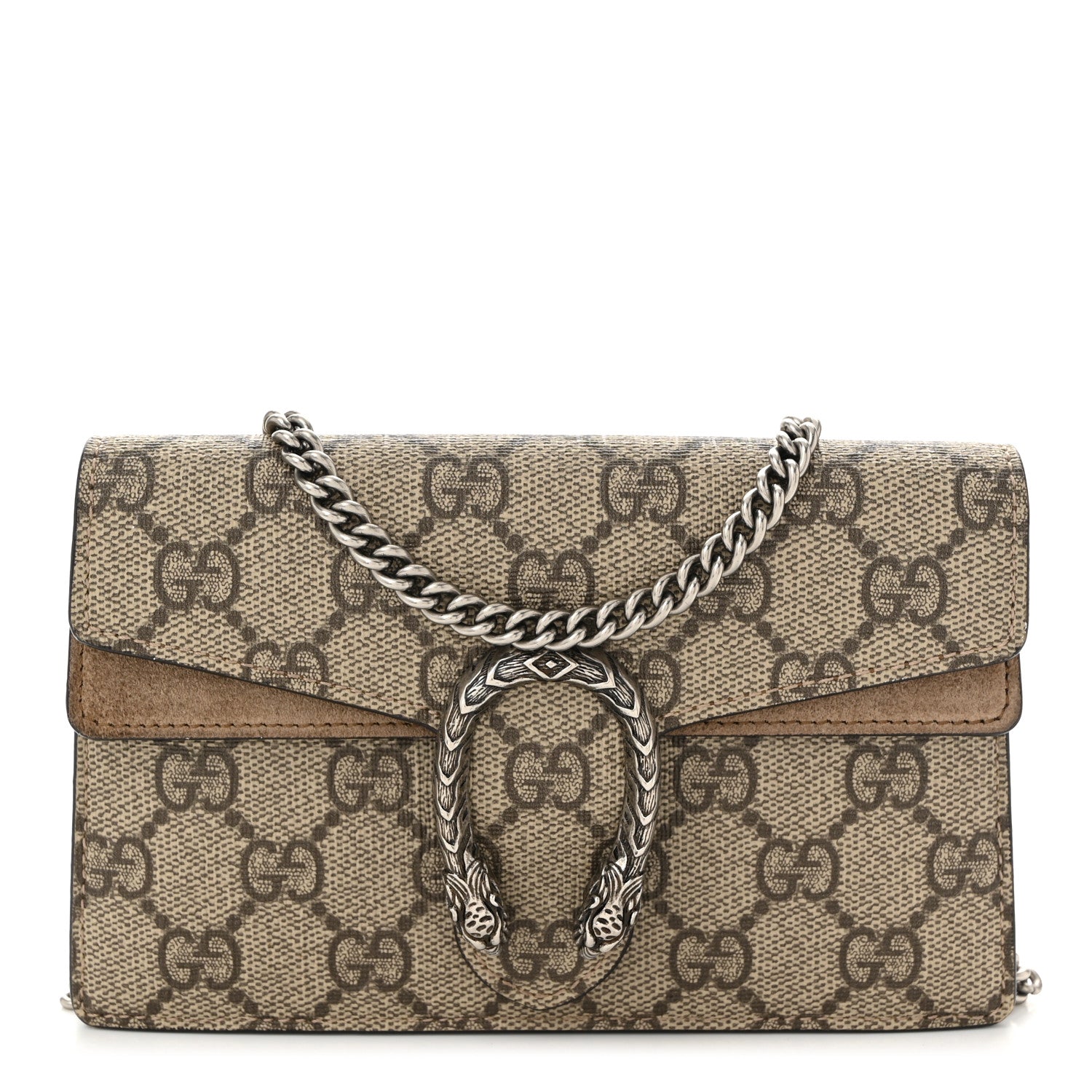 GG Supreme Monogram Super Mini Dionysus Shoulder Bag Taupe