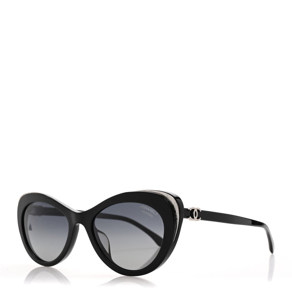 Acetate Polarized Cat Eye CC Sunglasses 5432 Black