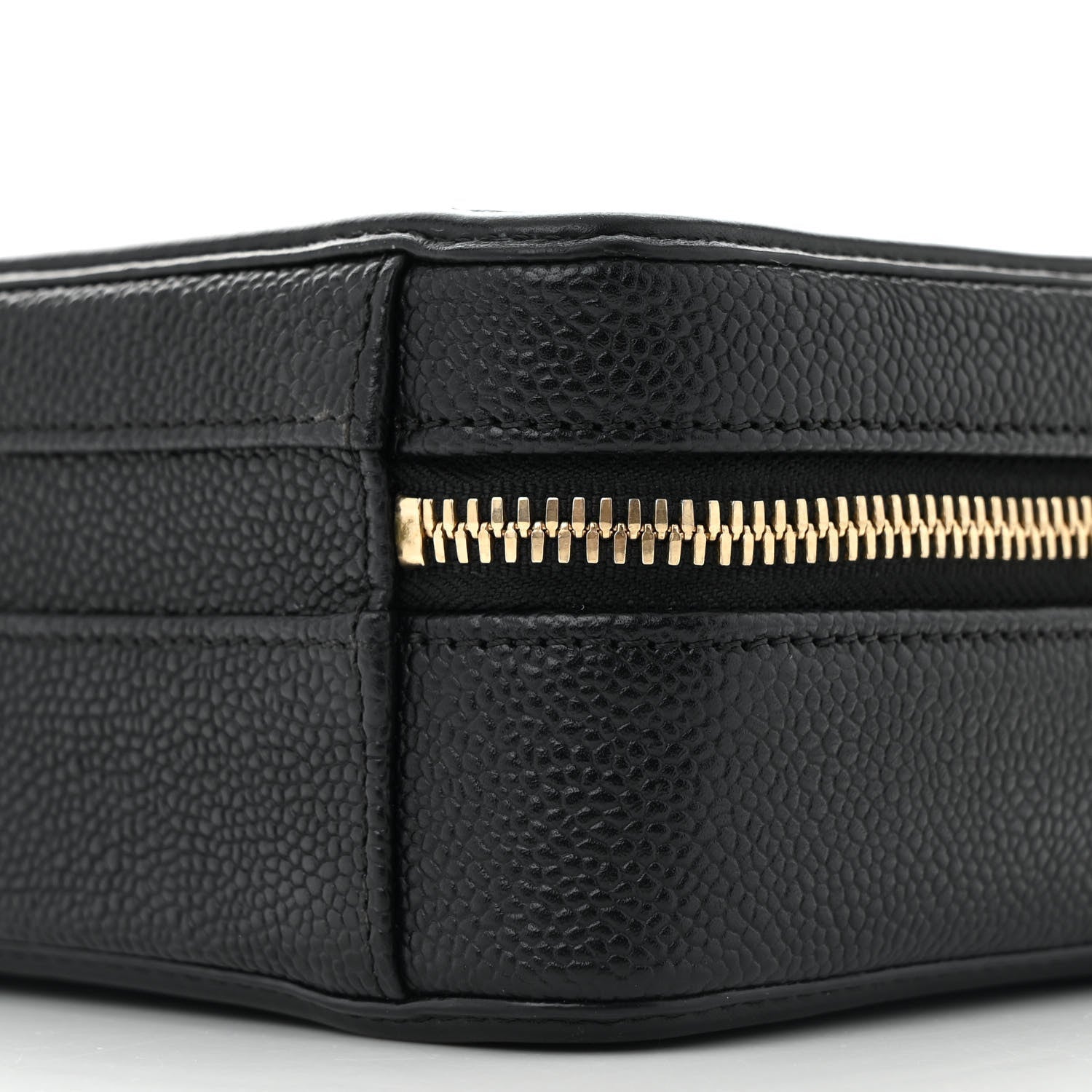 Caviar Quilted Small CC Filigree Vanity Case Black