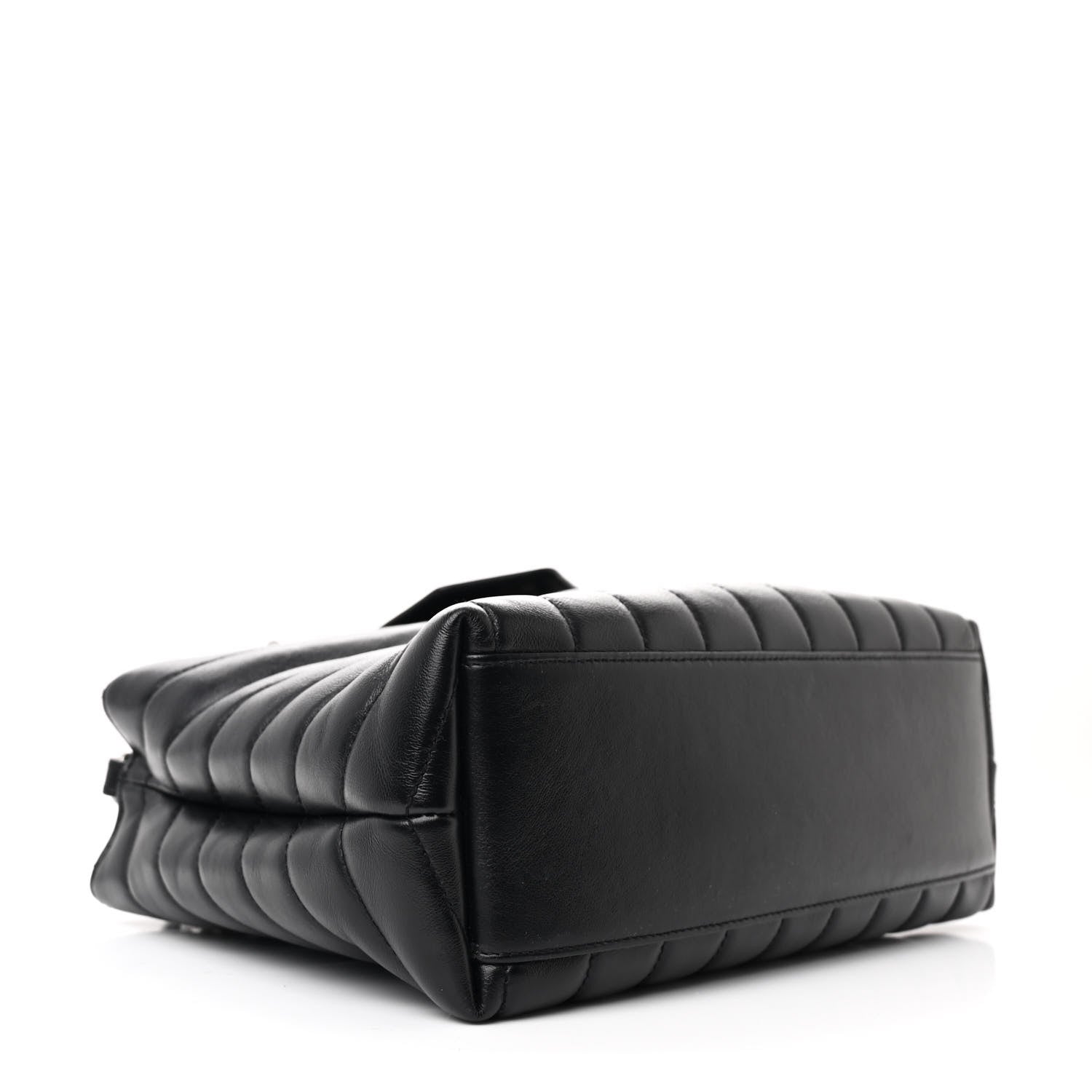 Calfskin Y Quilted Monogram Small Loulou Shopper Black