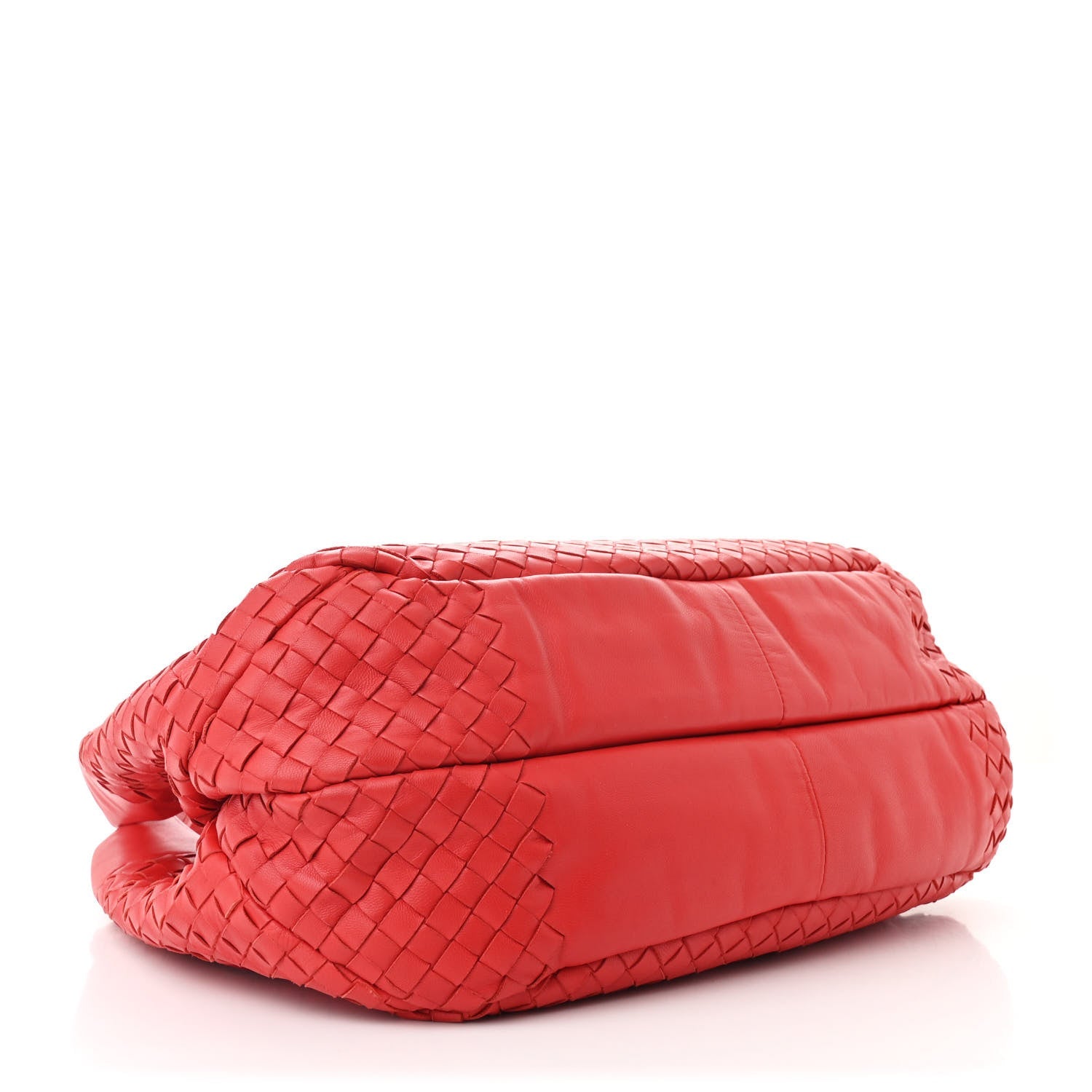 Nappa Intrecciato Medium Campana Hobo Red