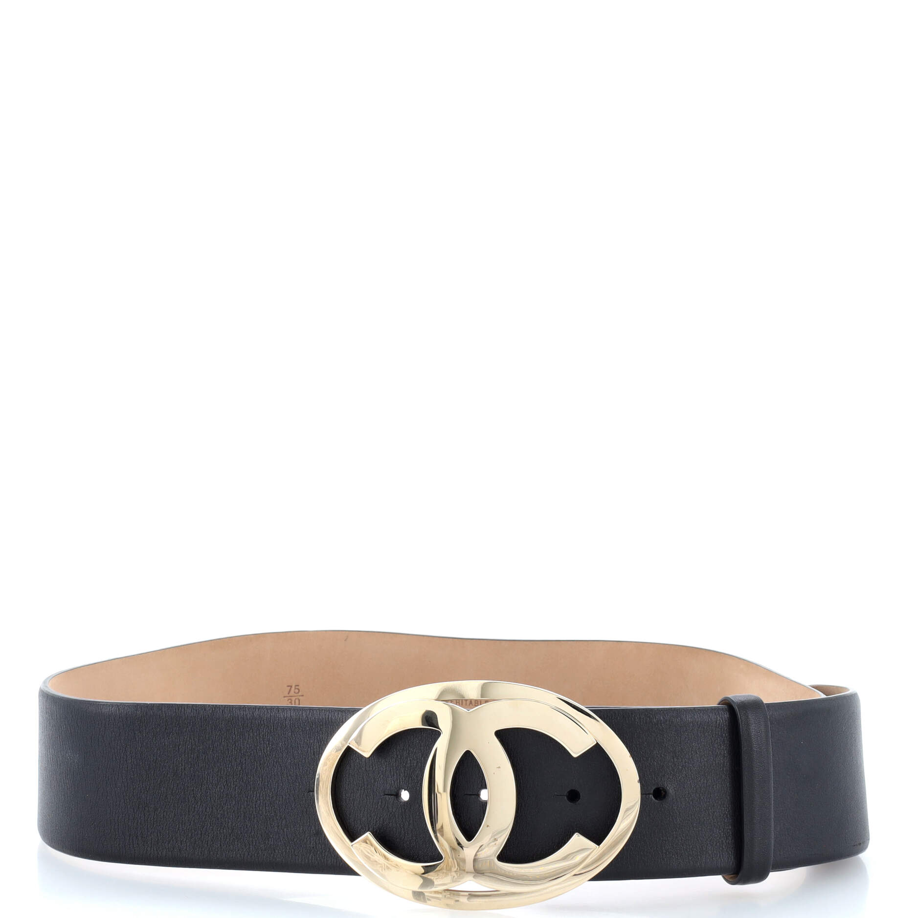 Oval CC Belt Calfskin Wide 95