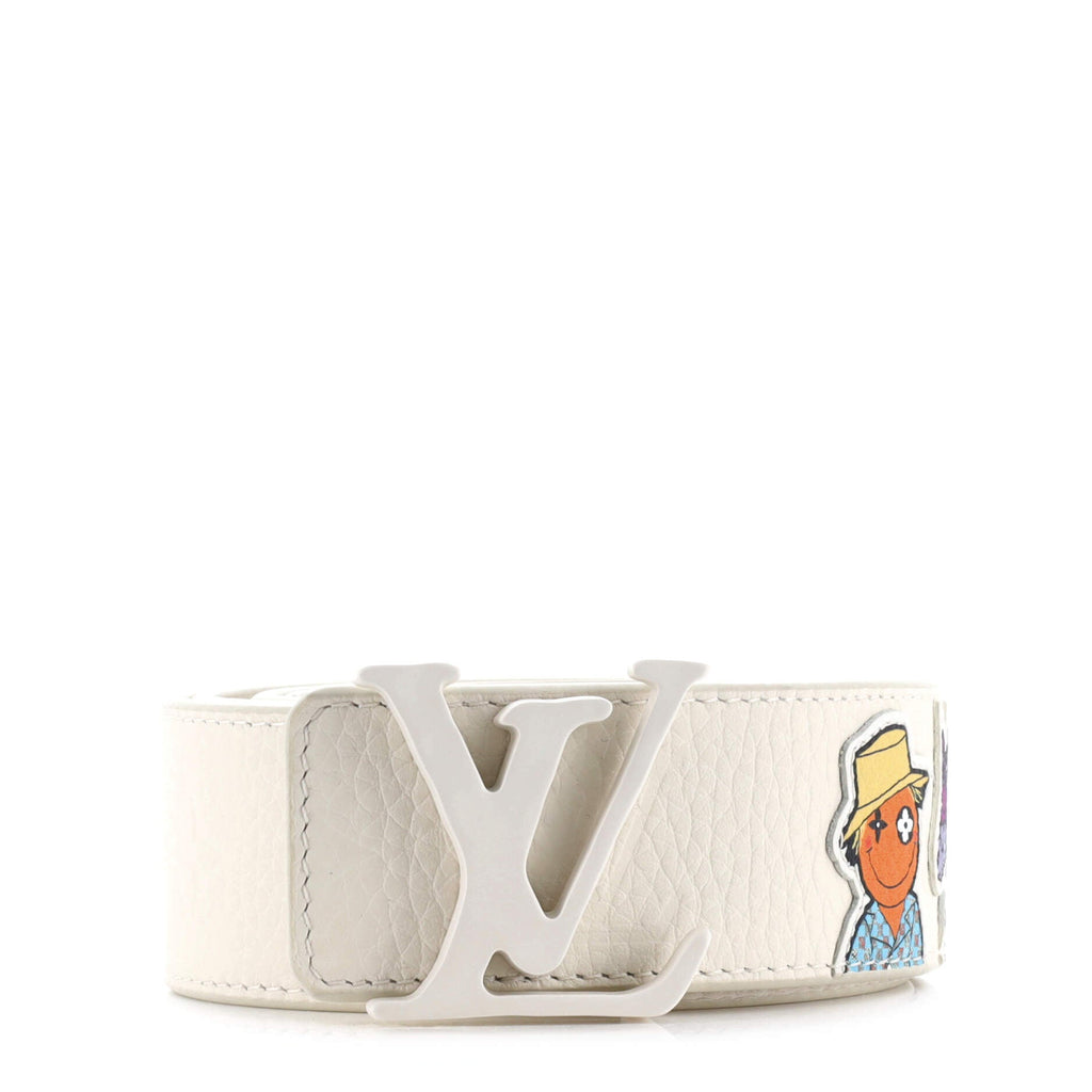 LV Initiales Belt LV Friends Printed Monogram Taurillon Leather Medium 100
