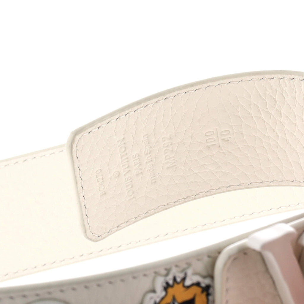 LV Initiales Belt LV Friends Printed Monogram Taurillon Leather Medium 100