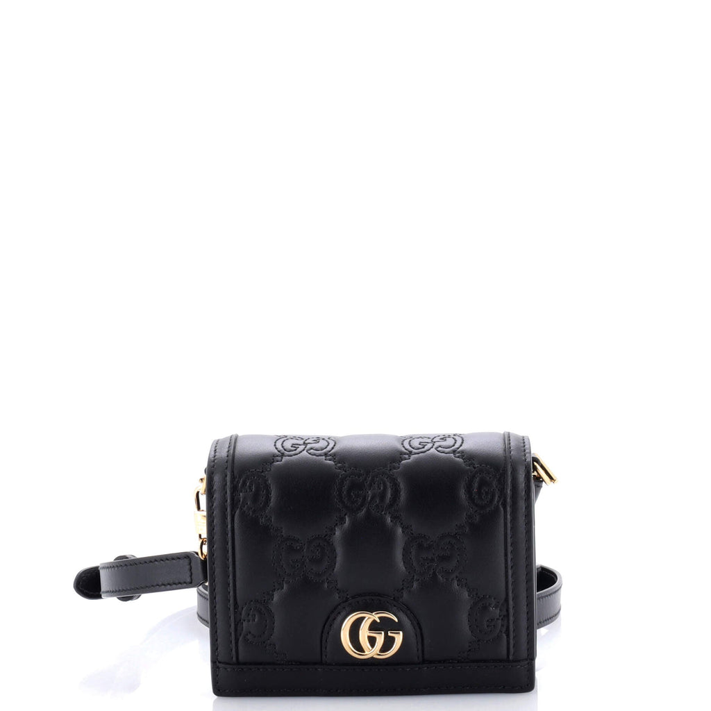 GG Marmont Flap Messenger Bag GG Matelasse Leather Mini