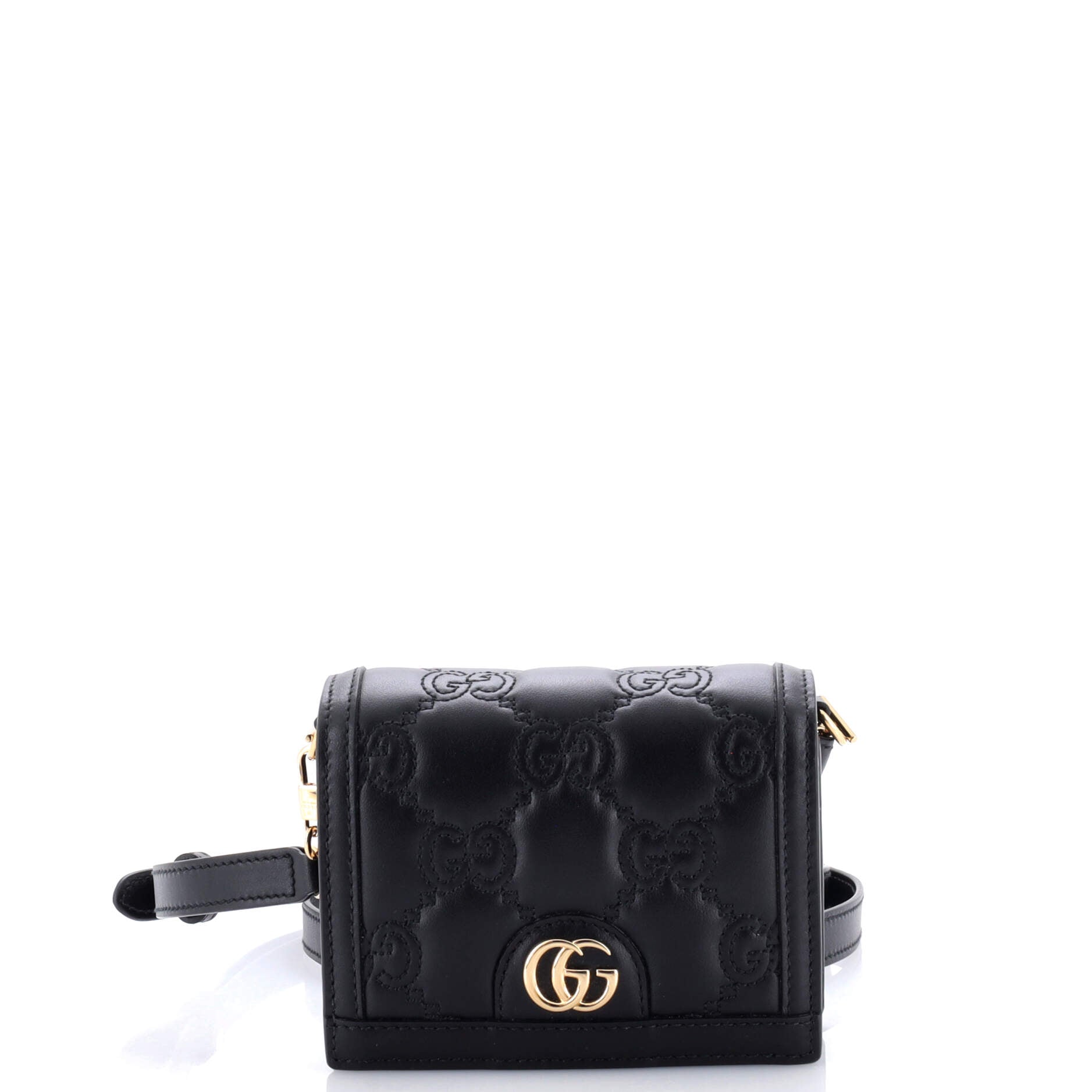 GG Marmont Flap Messenger Bag GG Matelasse Leather Mini