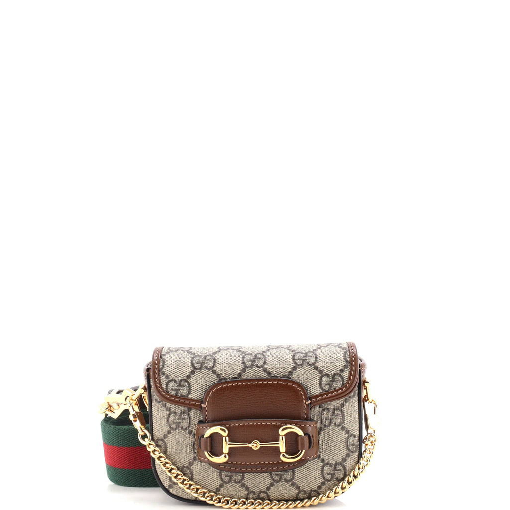 Horsebit 1955 Flap Wallet with Strap GG Coated Canvas