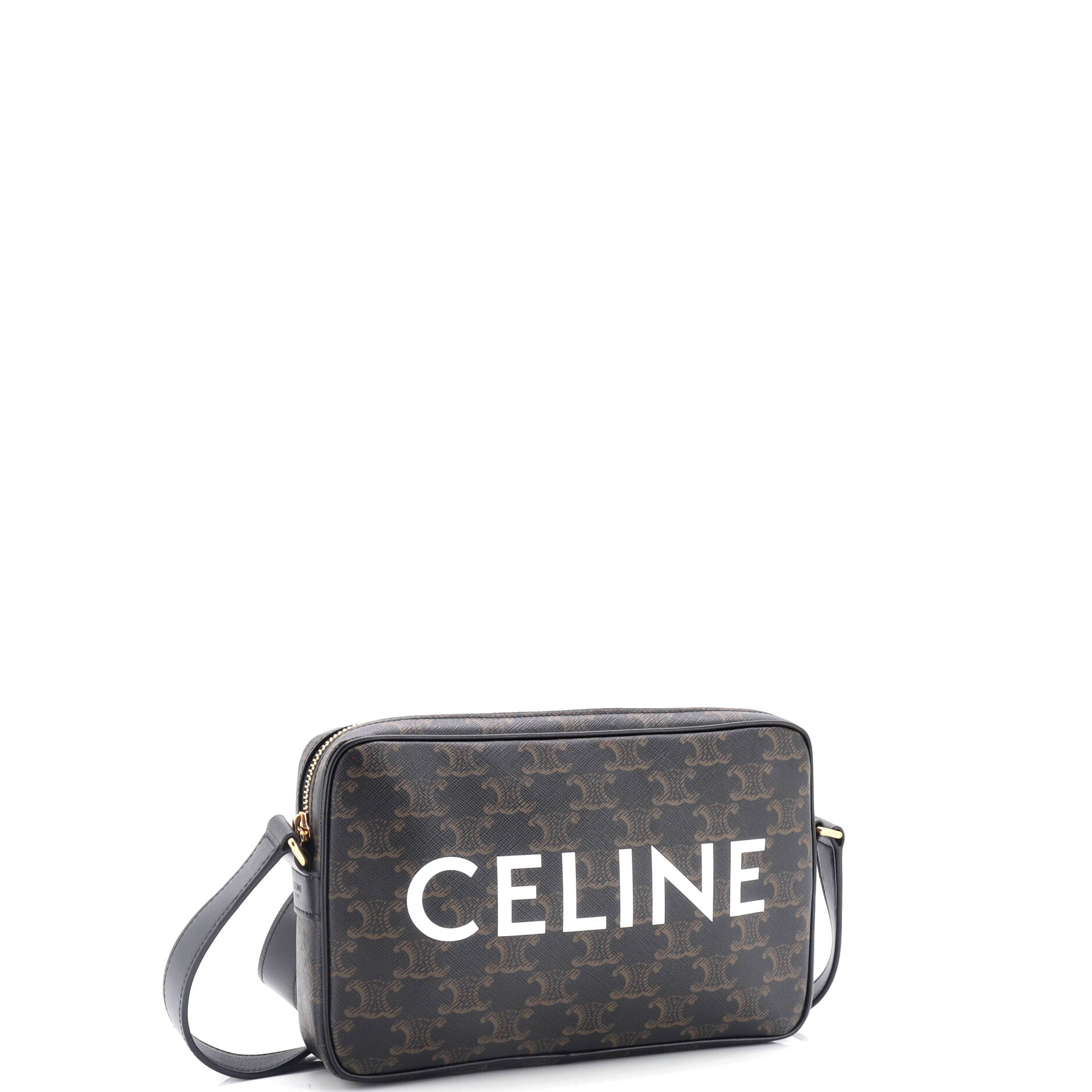 Logo Messenger Bag Triomphe Coated Canvas Medium