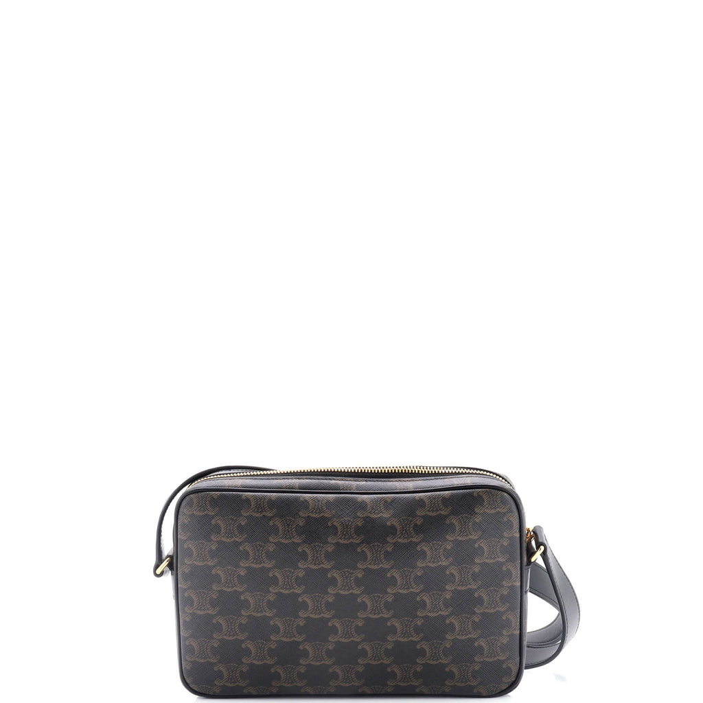 Logo Messenger Bag Triomphe Coated Canvas Medium