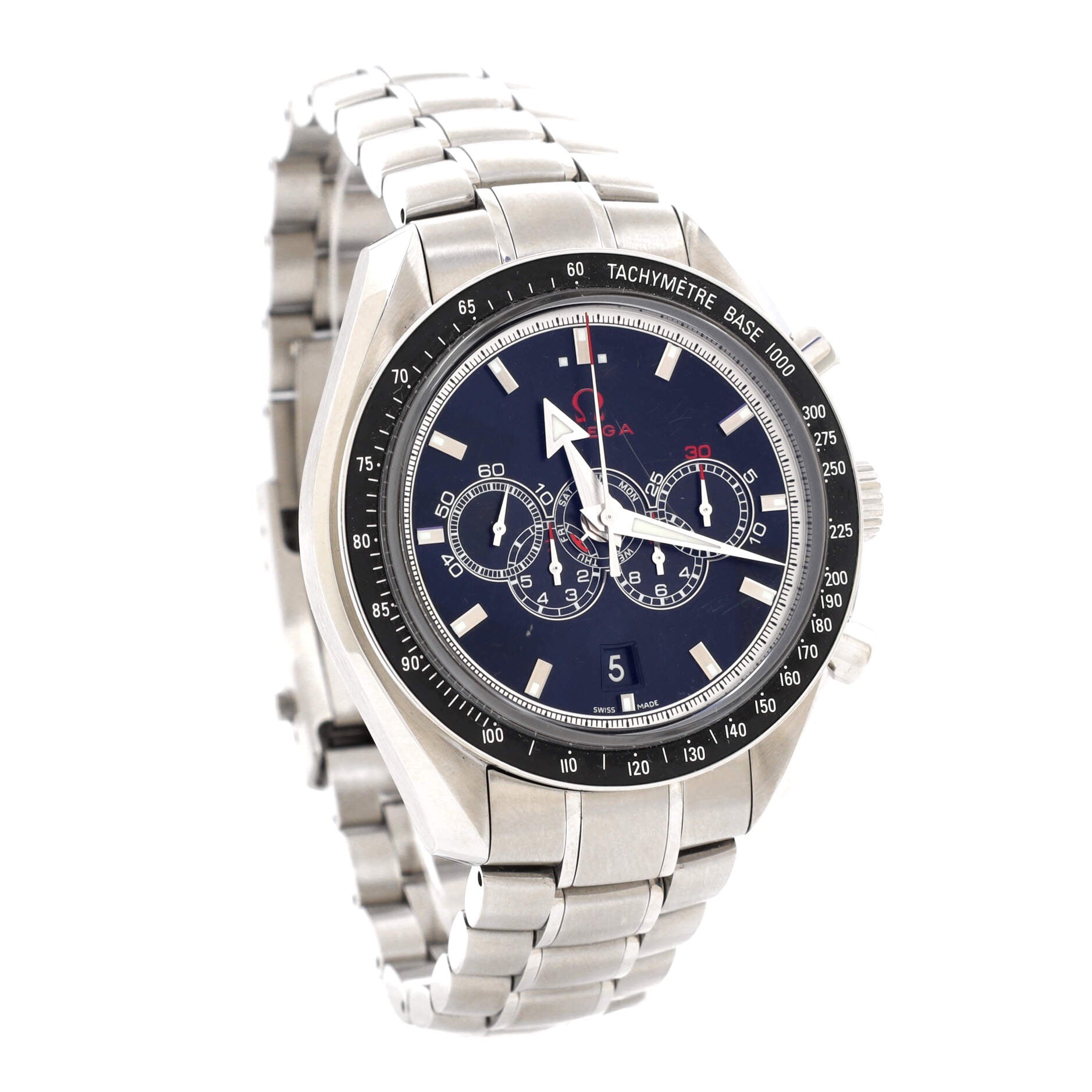 Speedmaster Date Olympic Timeless Chronograph Automatic Watch Stainless Steel 44