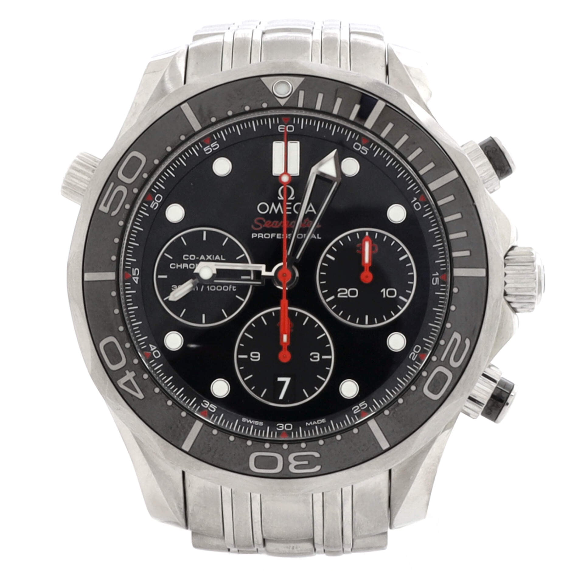Seamaster Professional Diver 300M Co-Axial Chronometer Chronograph Automatic Watch Stainless Steel 44