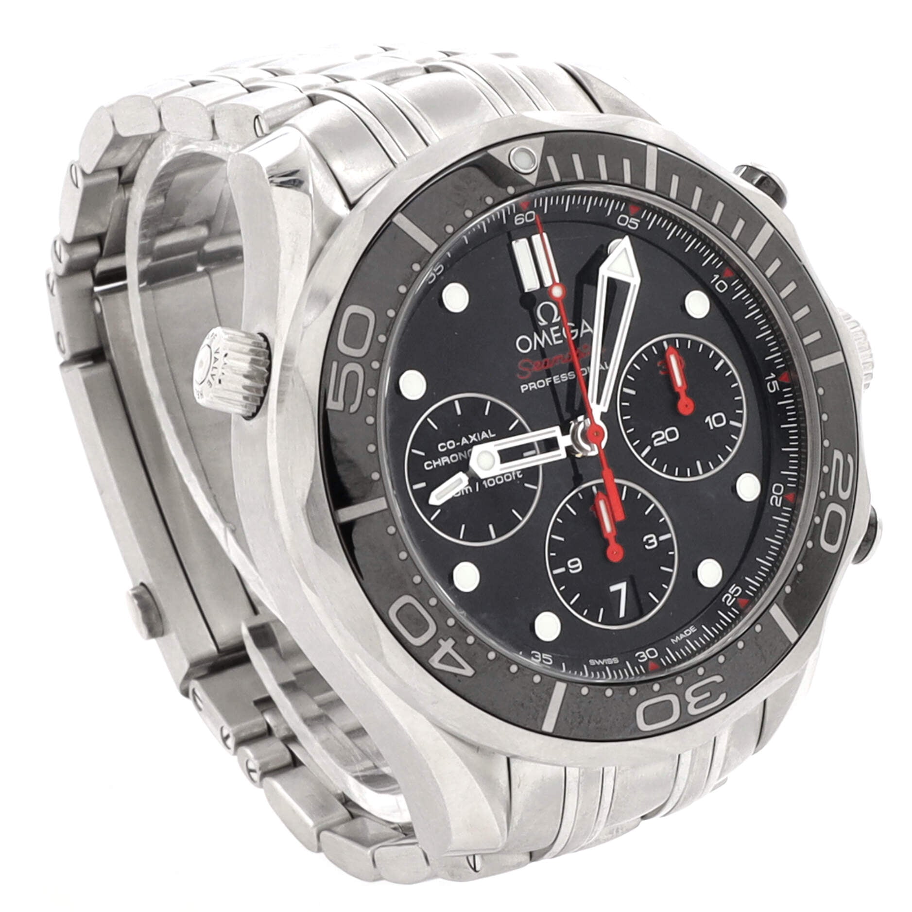 Seamaster Professional Diver 300M Co-Axial Chronometer Chronograph Automatic Watch Stainless Steel 44