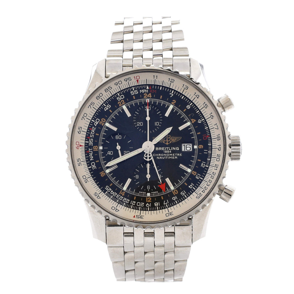 Navitimer 1884 World GMT Chronograph Automatic Watch Stainless Steel 46