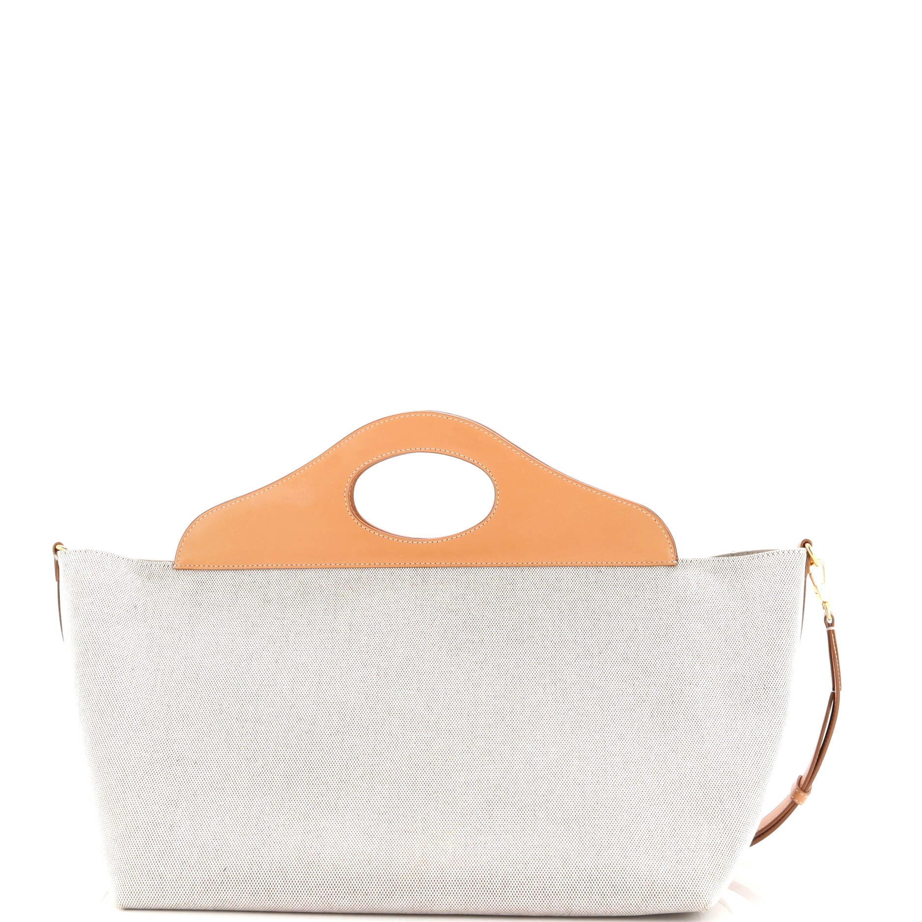 Soft Pocket Tote Canvas with Leather Medium