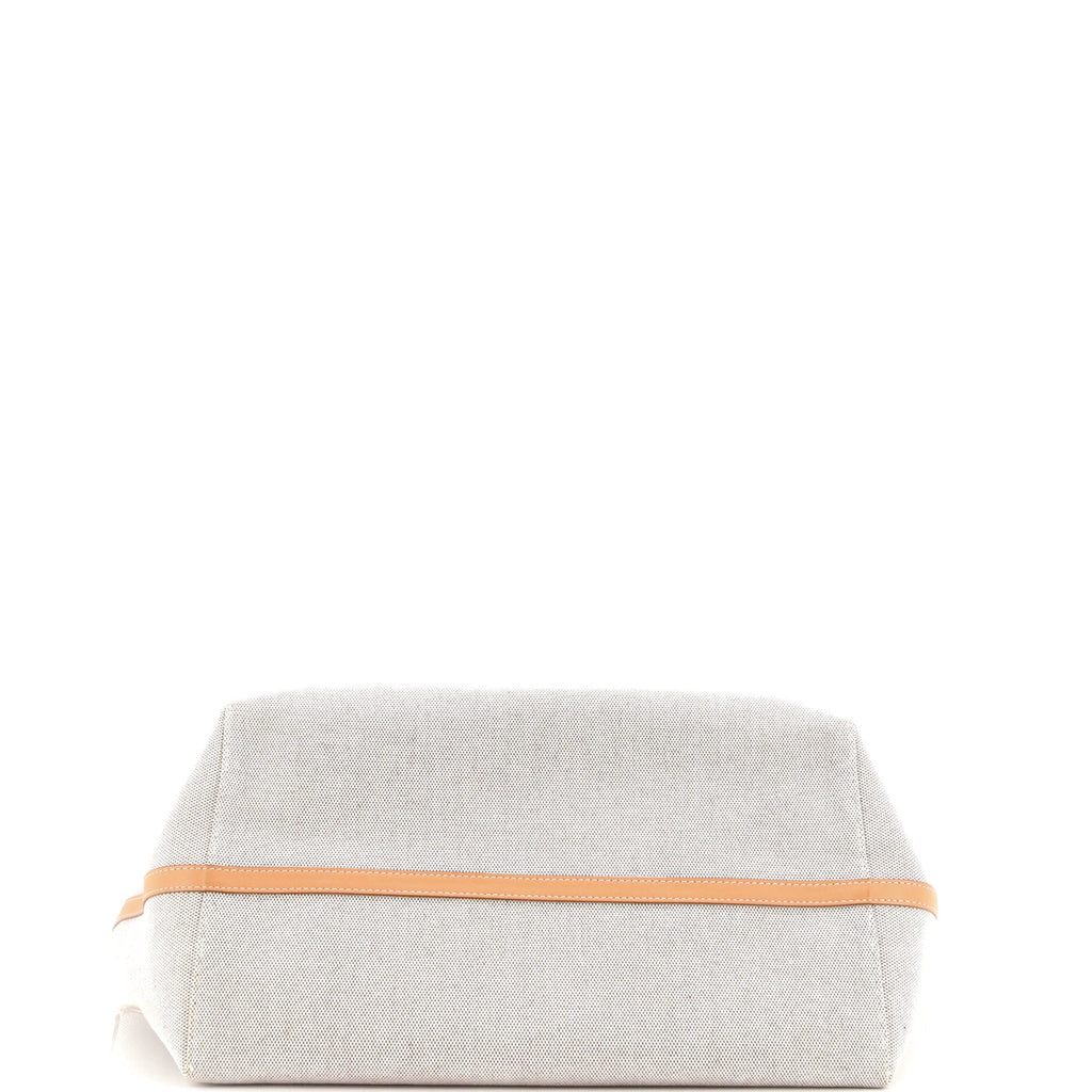 Soft Pocket Tote Canvas with Leather Medium