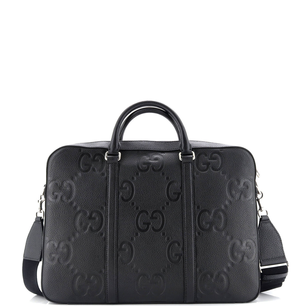 Convertible Briefcase Jumbo GG Embossed Leather