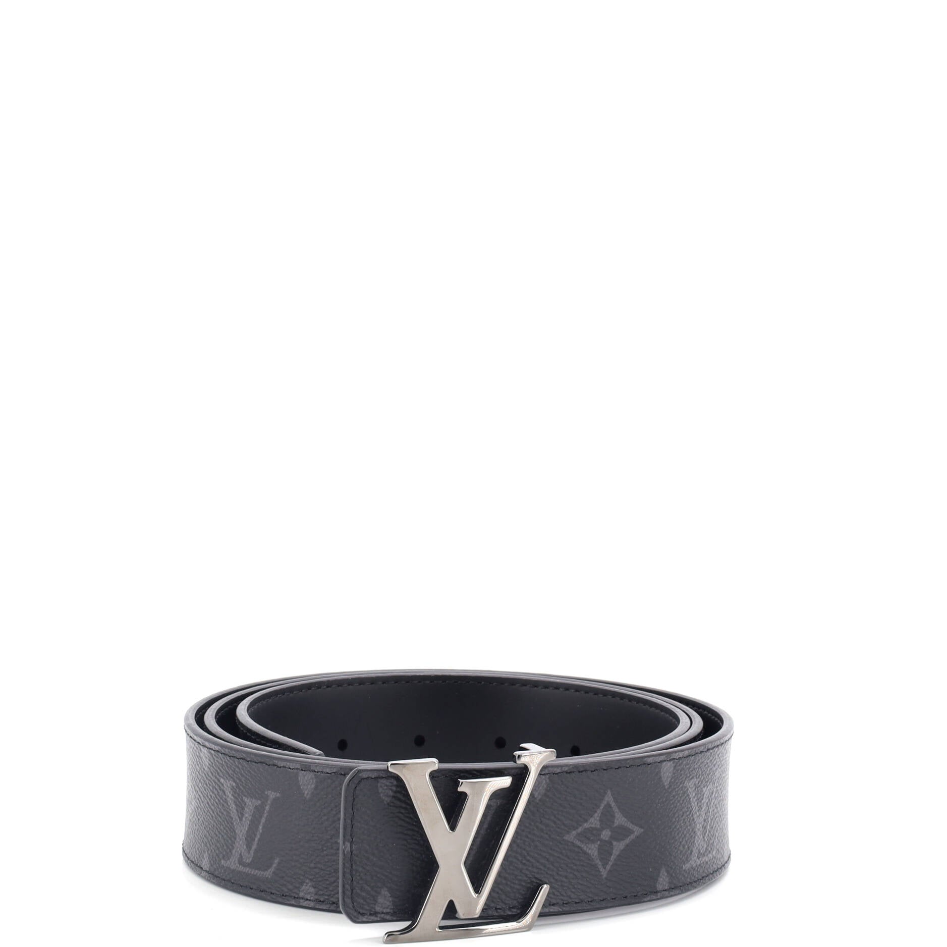 LV Line Reversible Belt Monogram Eclipse Canvas and Leather Wide 110