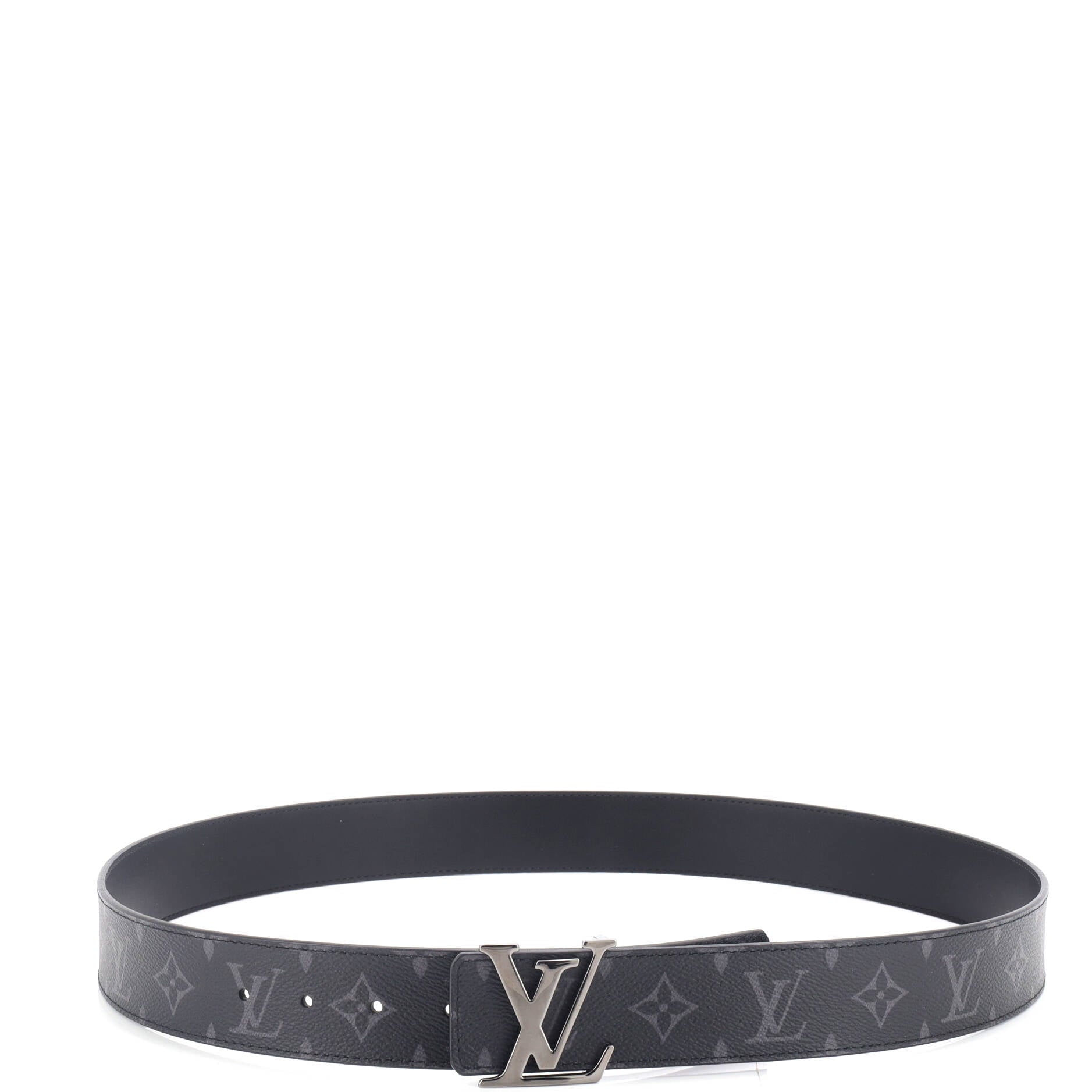 LV Line Reversible Belt Monogram Eclipse Canvas and Leather Wide 110