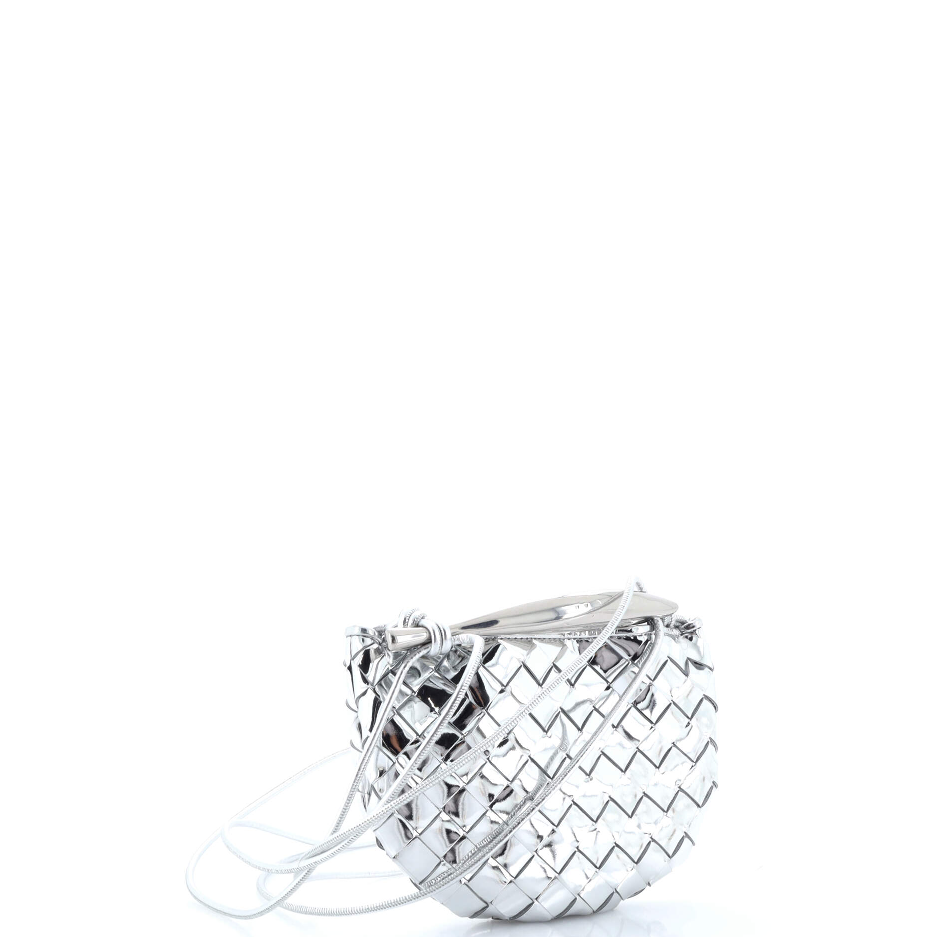 Sardine Top Handle Bag Metallic Leather Mini