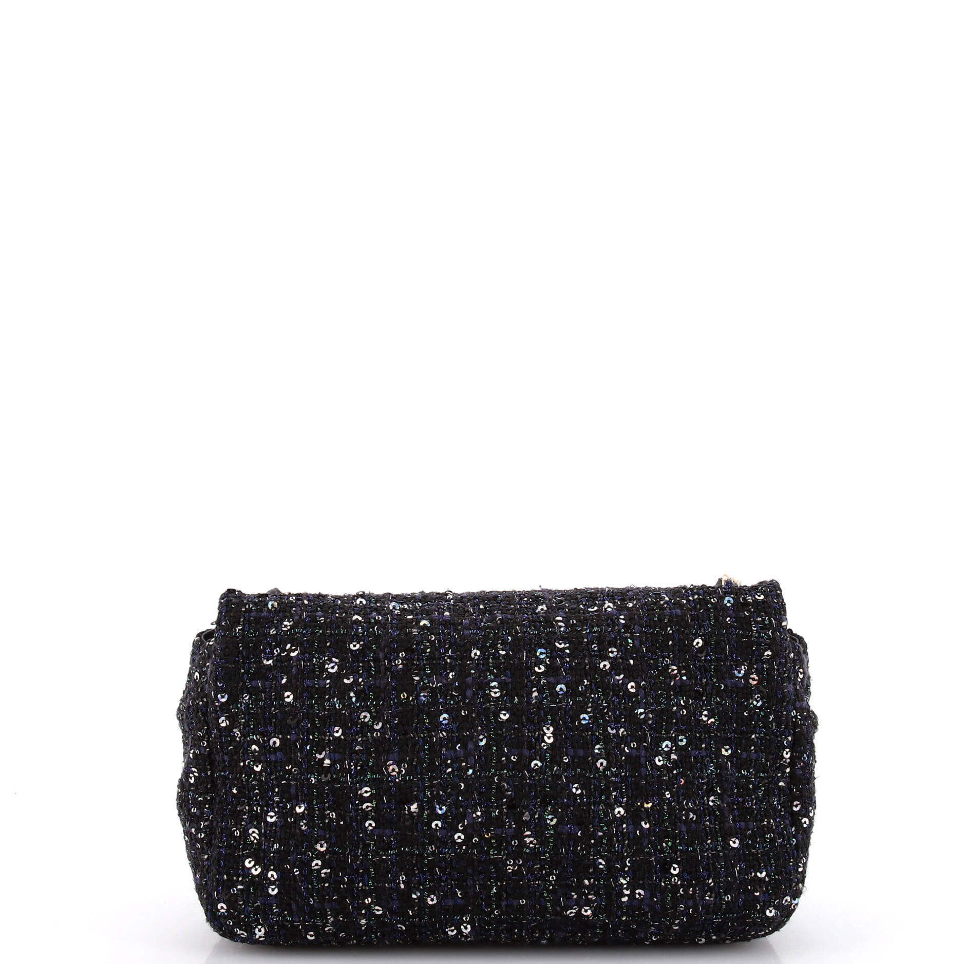 Pearl Handle Flap Bag Quilted Tweed Medium