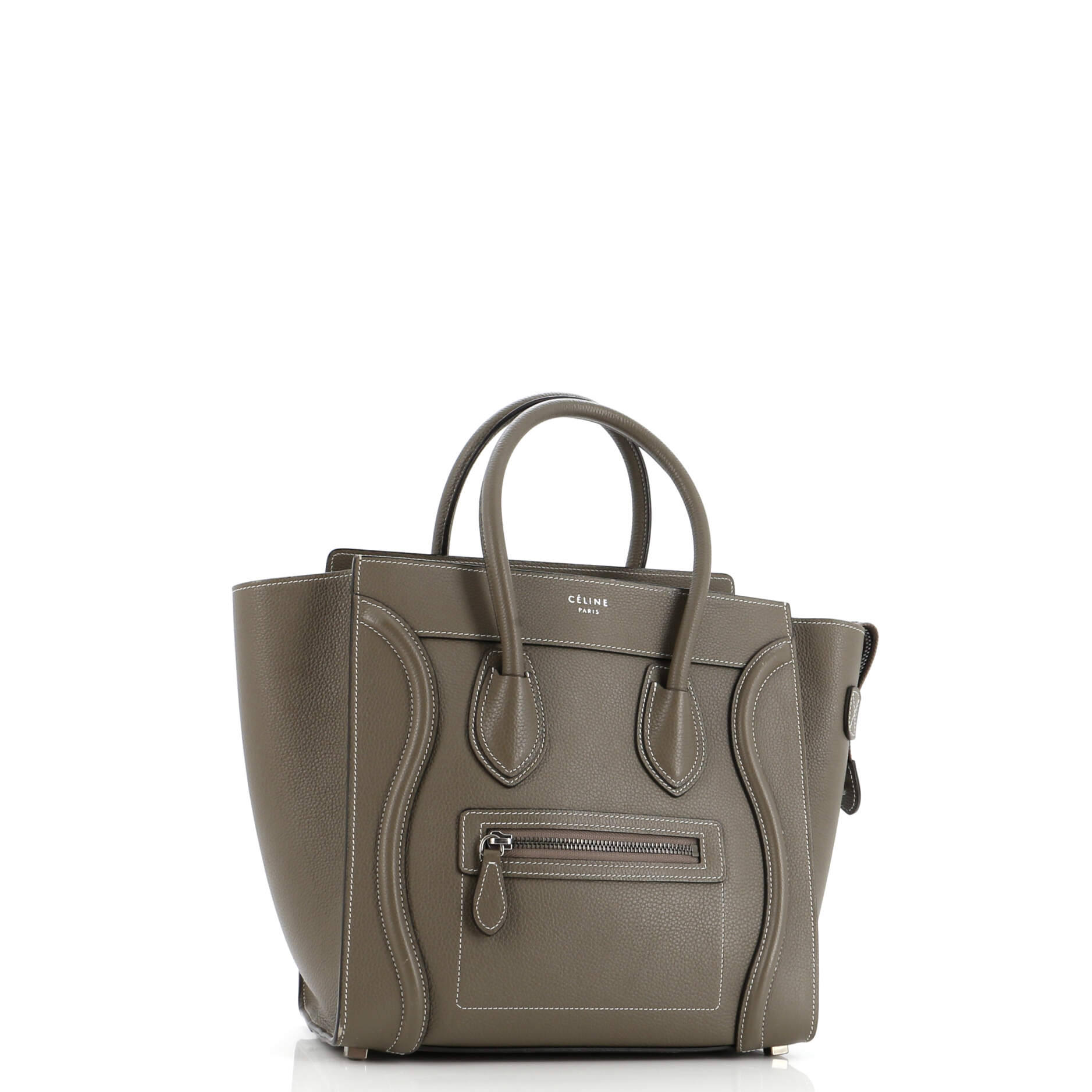 Luggage Bag Grainy Leather Micro