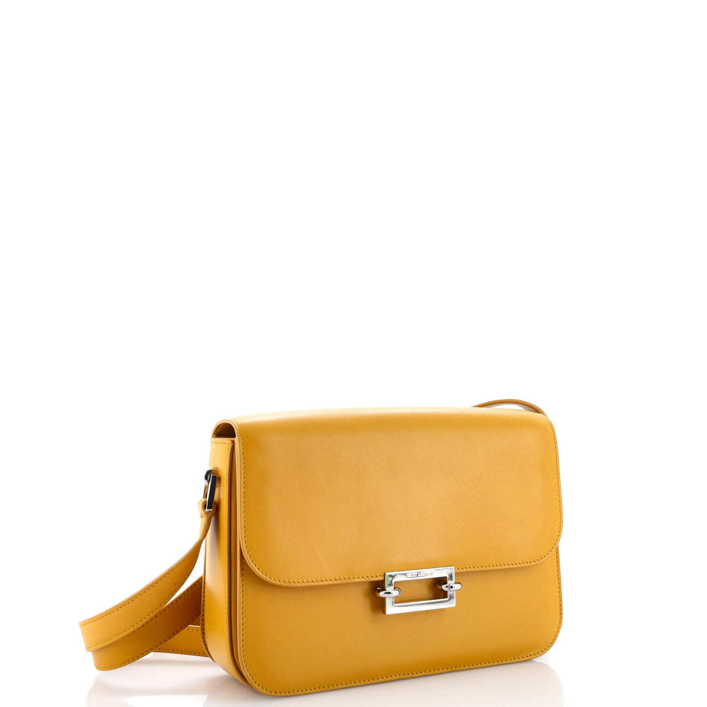 Fermoir Flap Satchel Bag Leather
