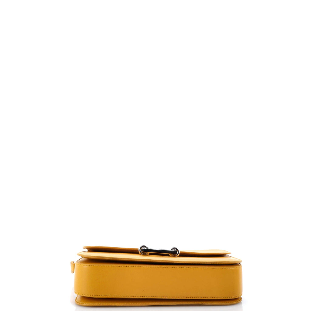 Fermoir Flap Satchel Bag Leather