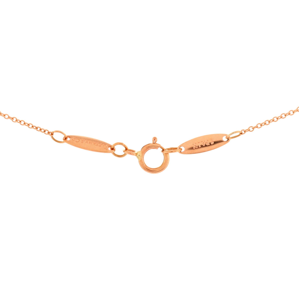 Elsa Peretti Open Heart Pendant Necklace 18K Rose Gold 7mm