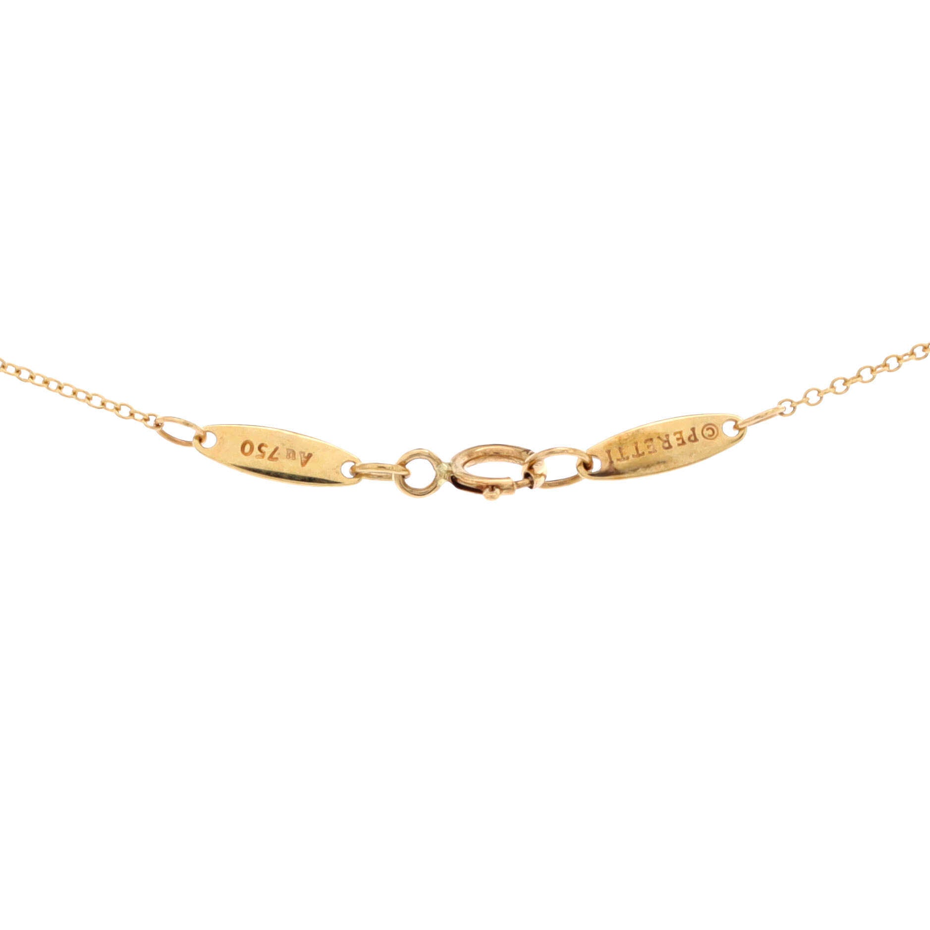 Elsa Peretti Open Heart Pendant Necklace 18K Yellow Gold 7mm