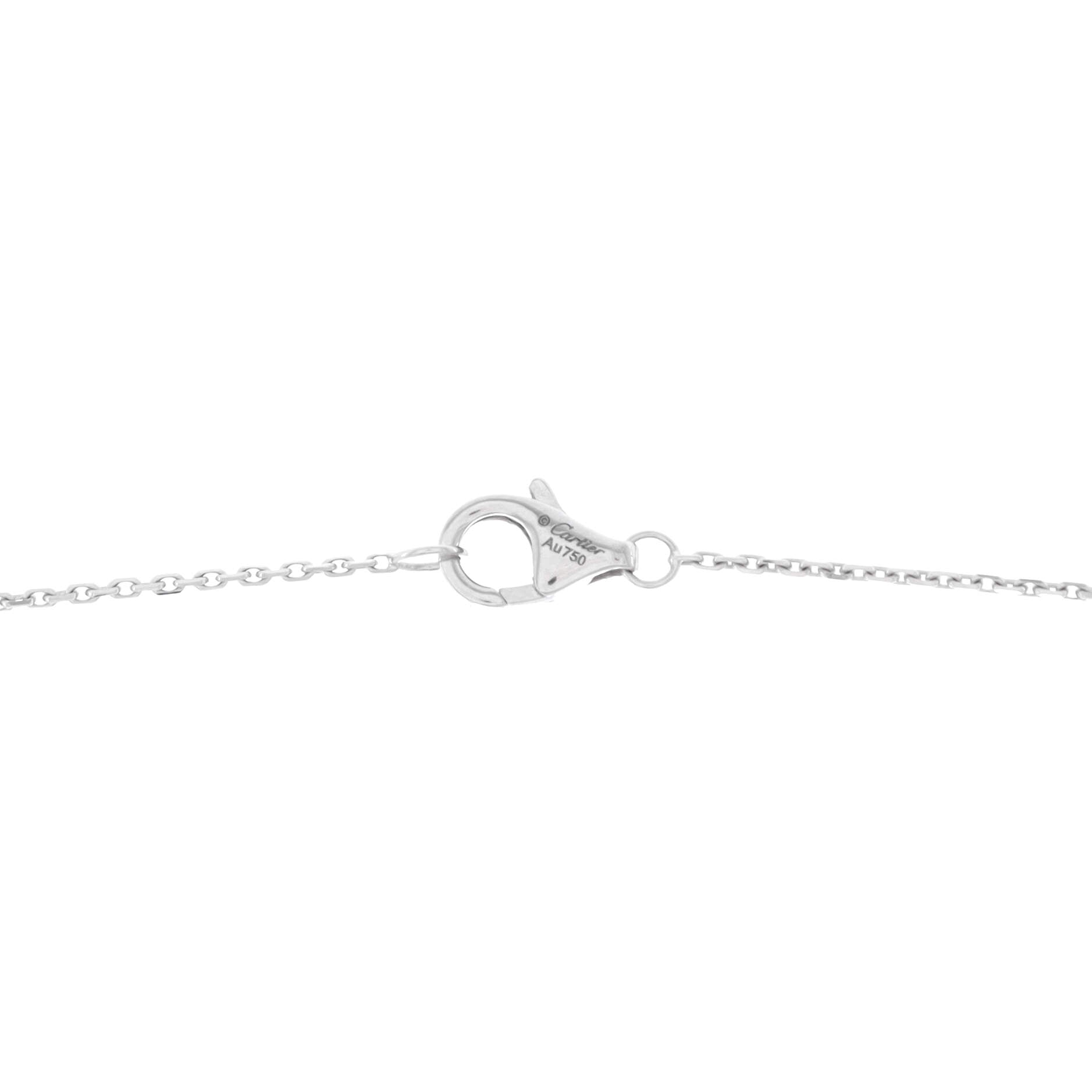 Trinity Pendant Necklace 18K White Gold with Diamonds and Ceramic Small