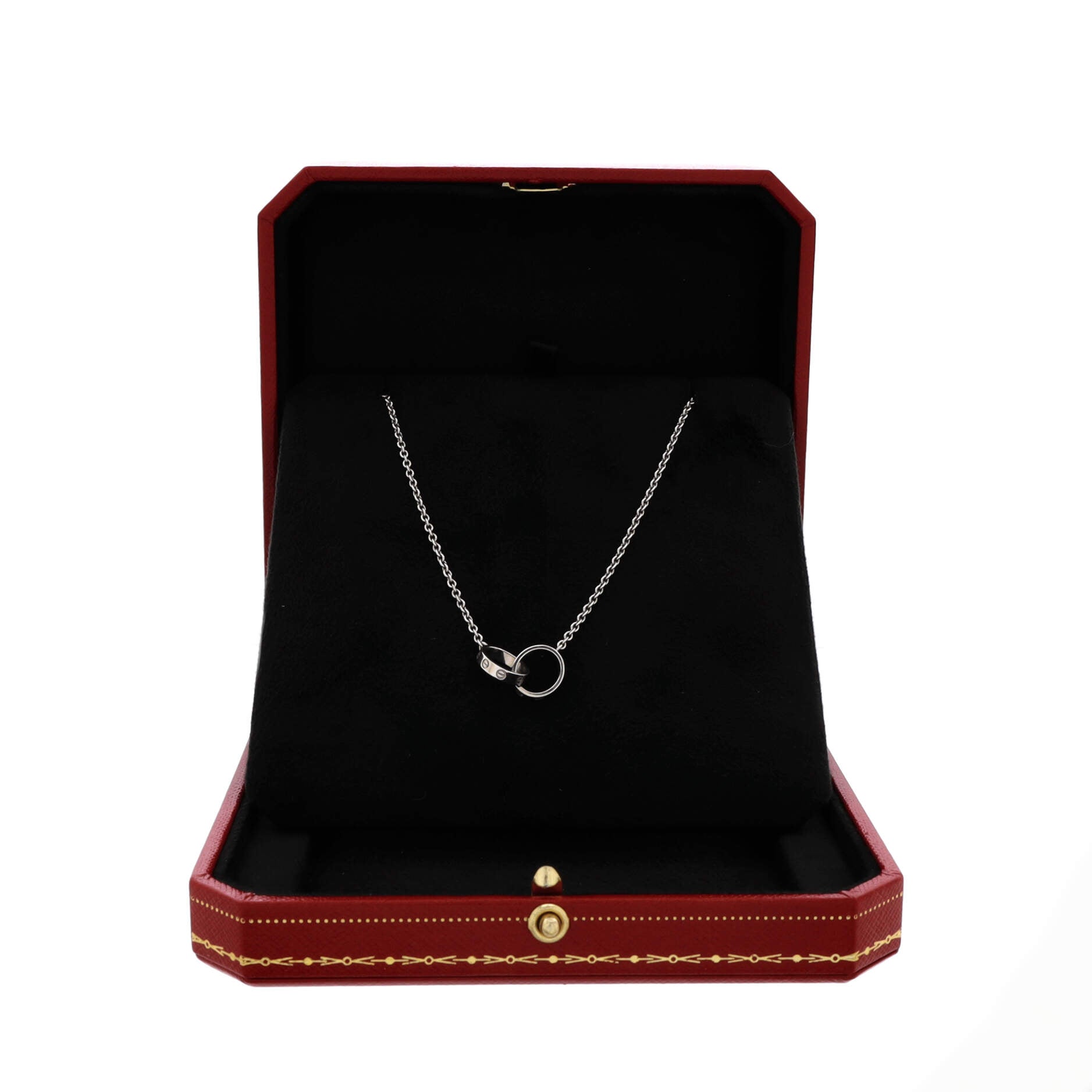 Love Interlocking Necklace 18K White Gold