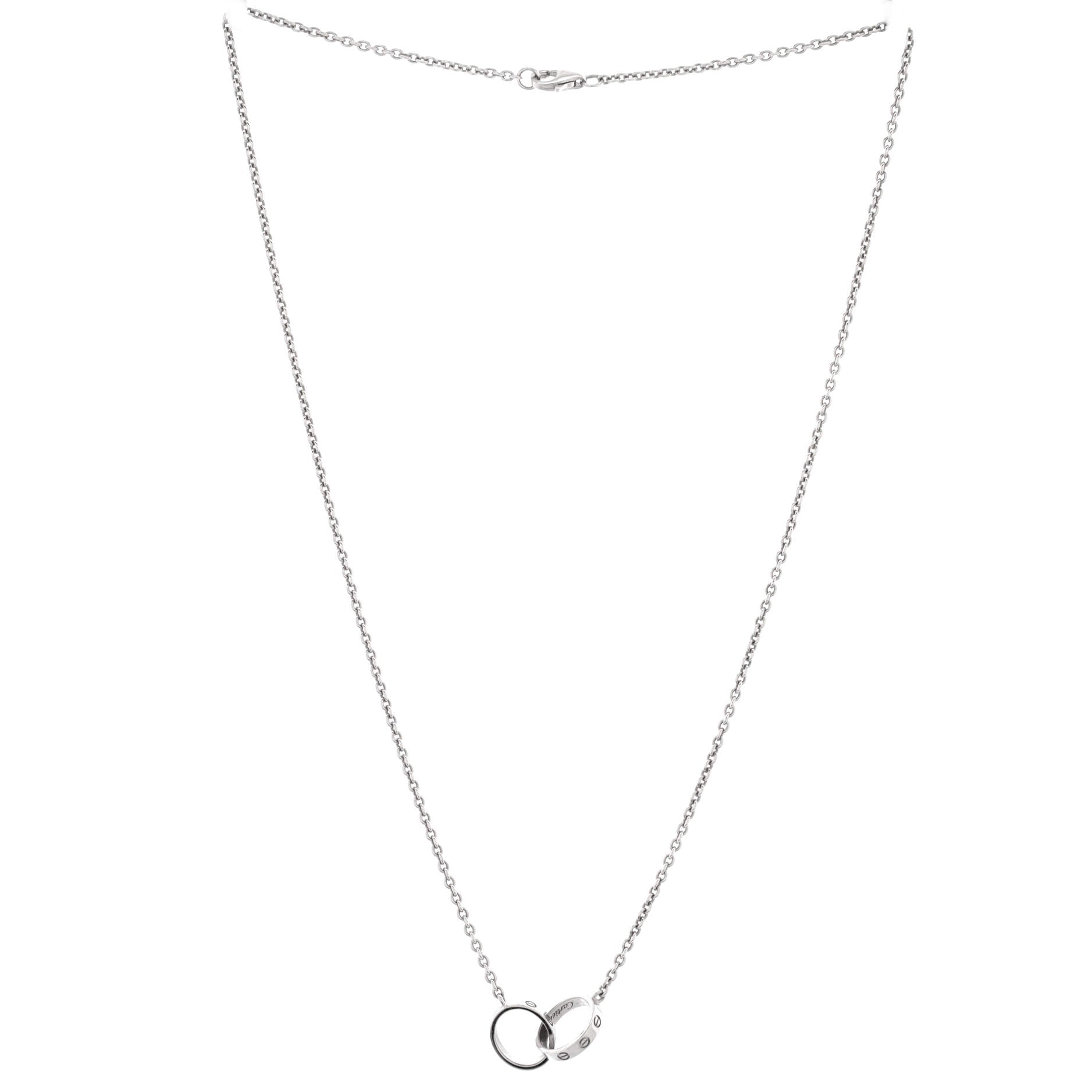 Love Interlocking Necklace 18K White Gold