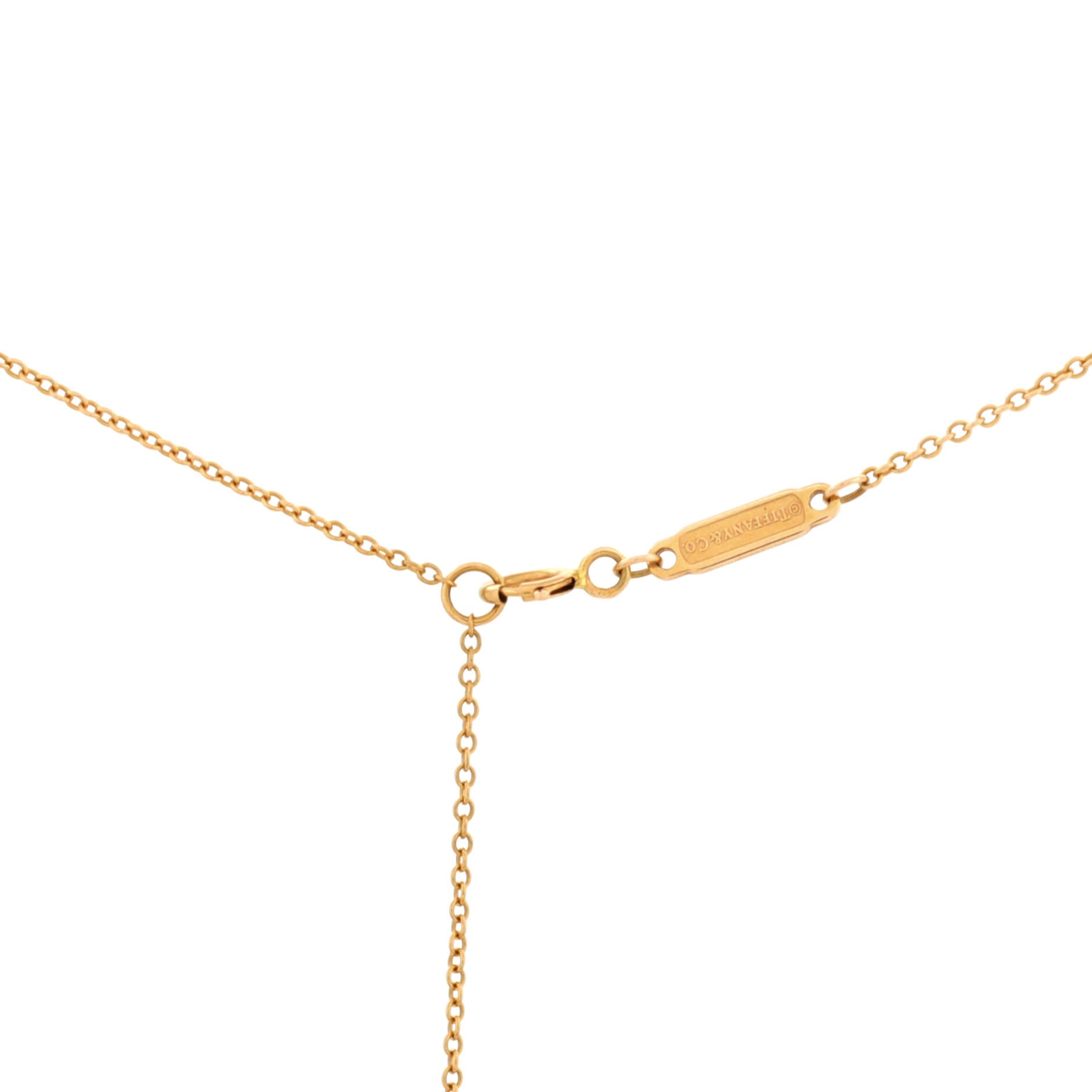 T Smile Pendant Necklace 18K Rose Gold Mini