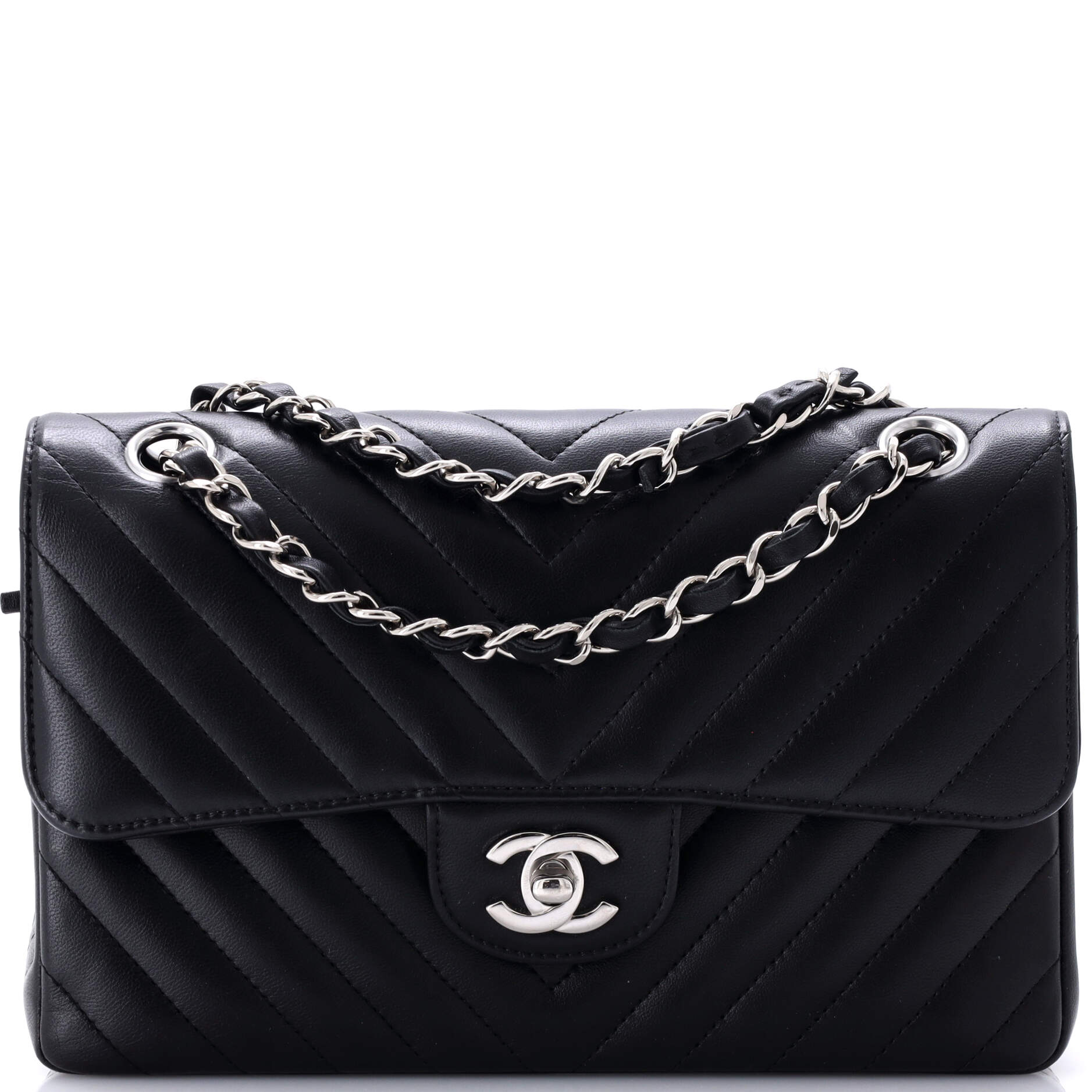 Classic Double Flap Bag Chevron Lambskin Small