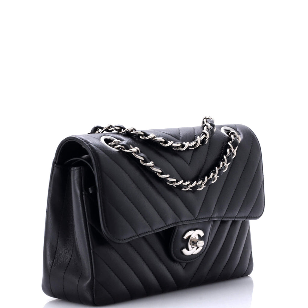 Classic Double Flap Bag Chevron Lambskin Small