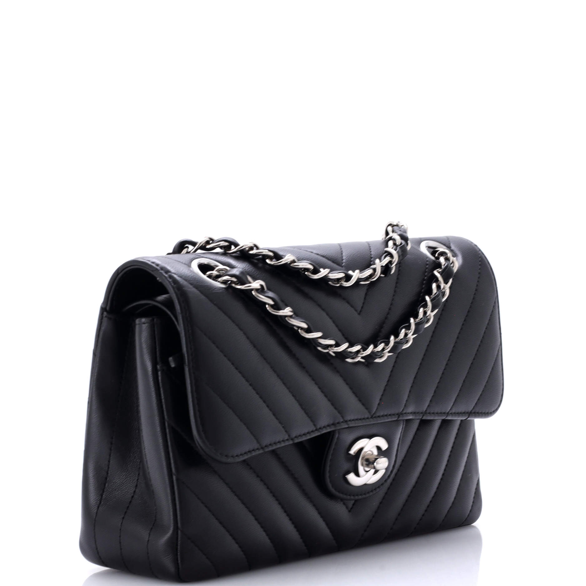 Classic Double Flap Bag Chevron Lambskin Small