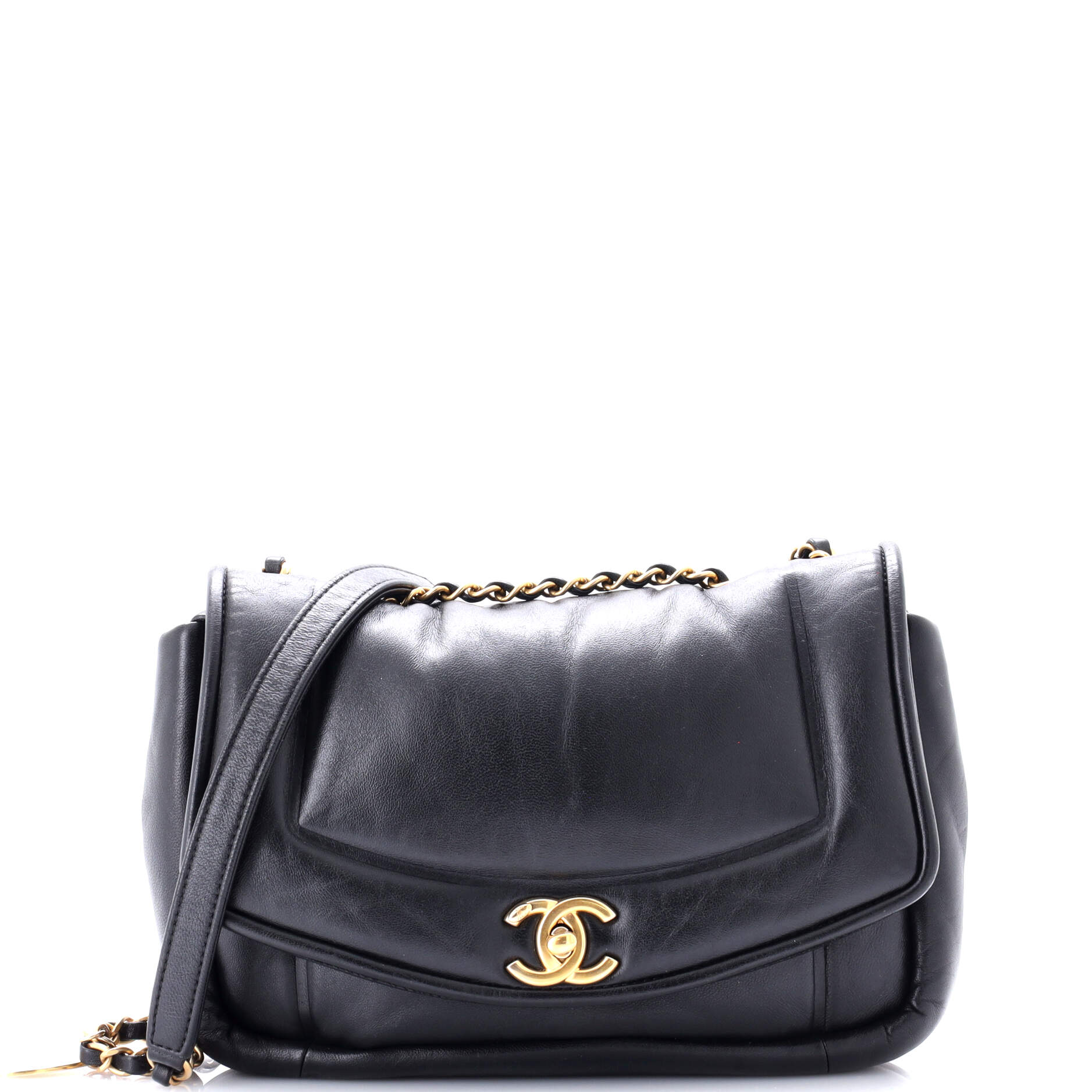 Vintage Puffy Flap Bag Lambskin Small