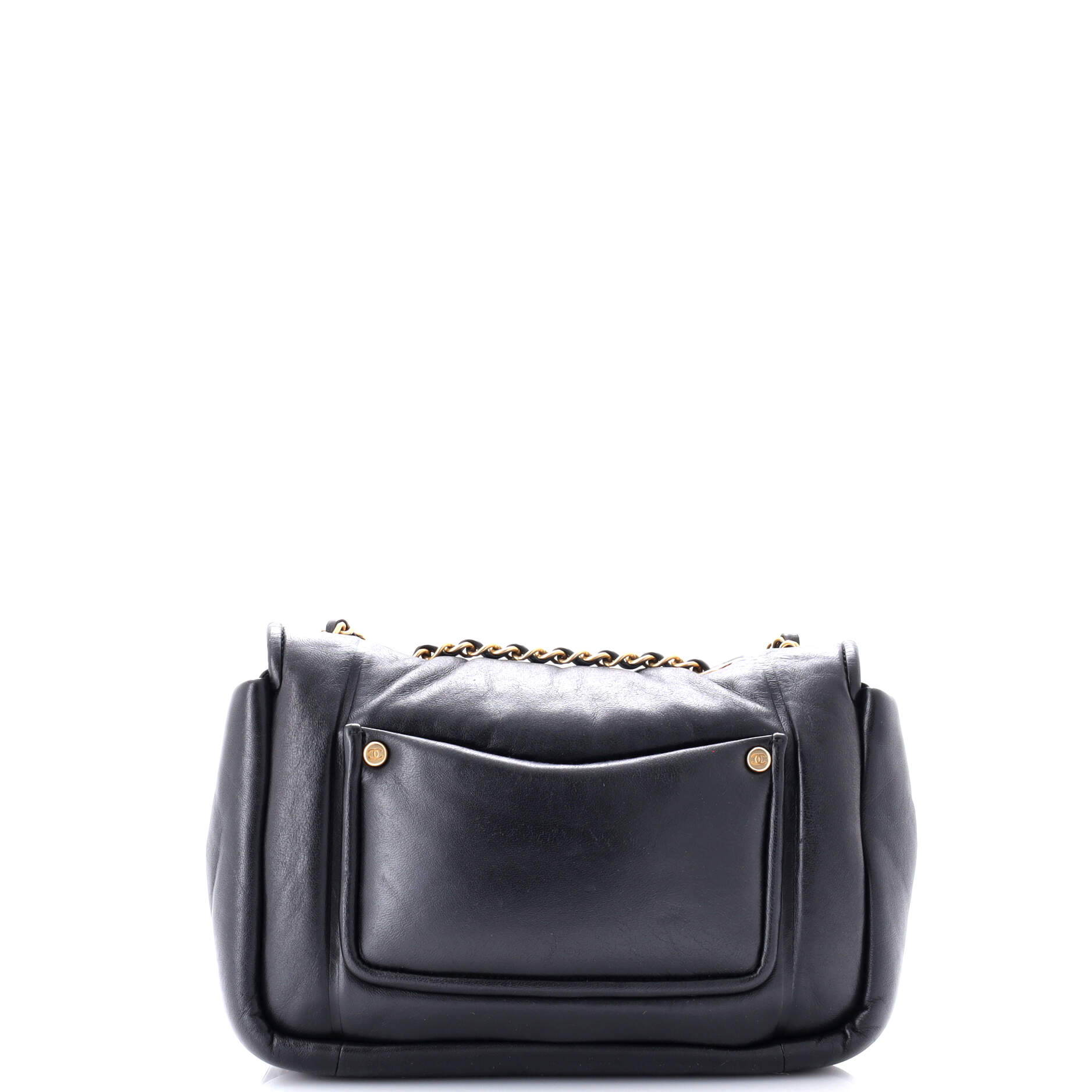 Vintage Puffy Flap Bag Lambskin Small