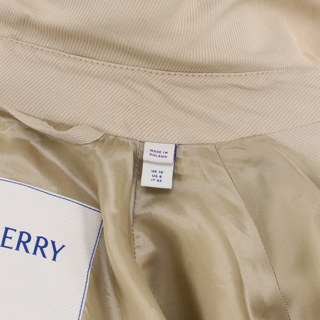 Women's Collared Short Trench Jacket Canvas