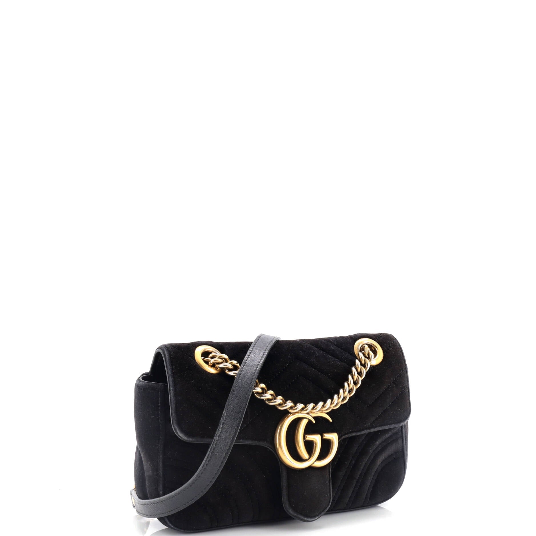 GG Marmont Flap Bag Matelasse Velvet Small
