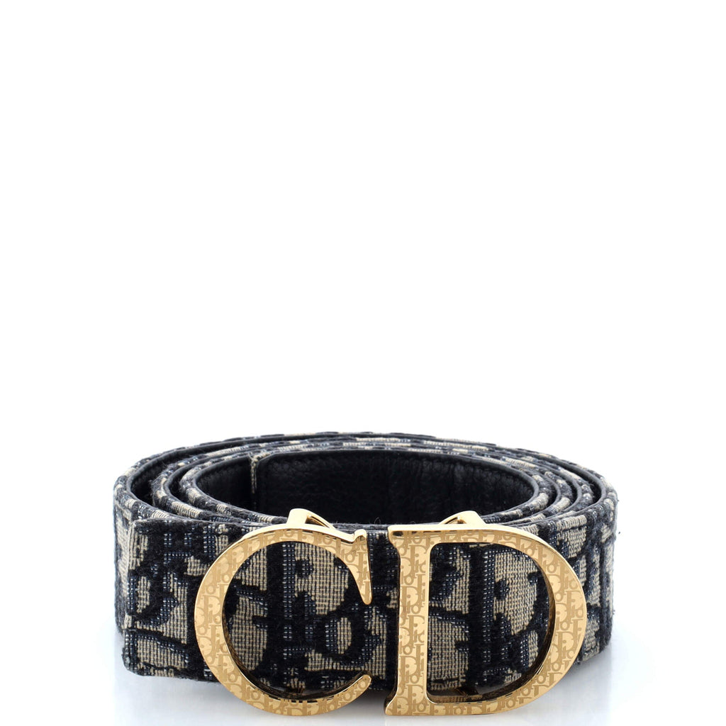 CD Buckle Belt Oblique Canvas Medium 95