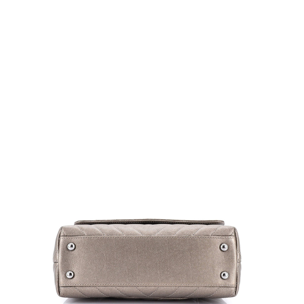 Coco Top Handle Bag Chevron Caviar Mini